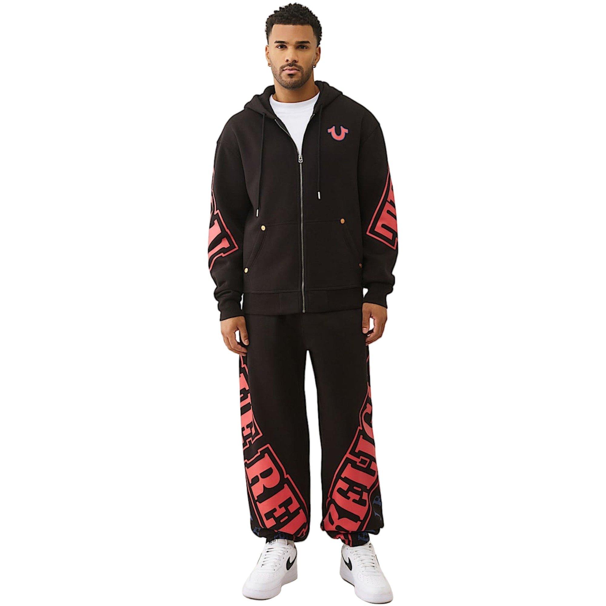 True Religion Men's Arched Logo Full-Zip Jacket - BLACK Thumbnail View 6