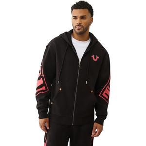 True Religion Men's Arched Logo Full-Zip Jacket