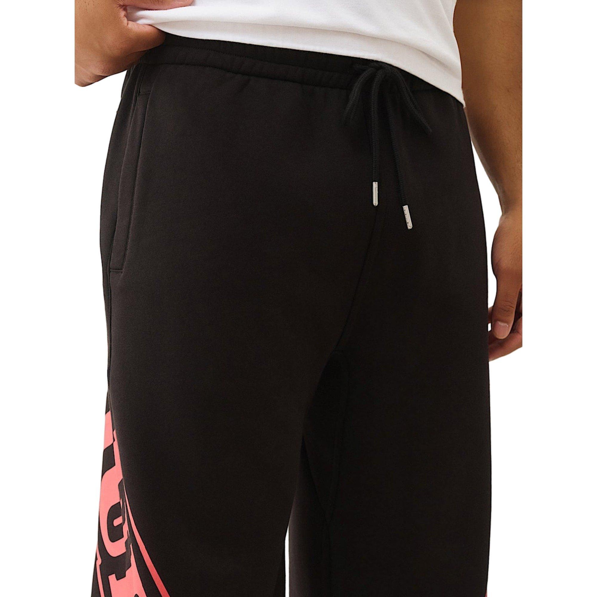 True Religion Men's Arched Logo Baggy Joggers - BLACK Thumbnail View 5