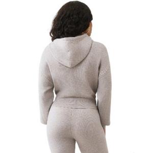 True Religion Women's Sweater Knit Hoodie - Grey