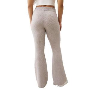 True Religion Women's Sweater Knit Wide Leg Pants - Grey