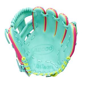 Wilson A2000 DP15SS 11.5&rdquo; Infield Baseball Glove 2026 - Flamingo/Seafoam/Optic Yellow
