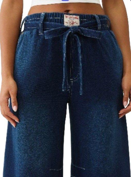 True Religion Women's Washed Indigo Barrel Pants - DENIM Thumbnail View 5