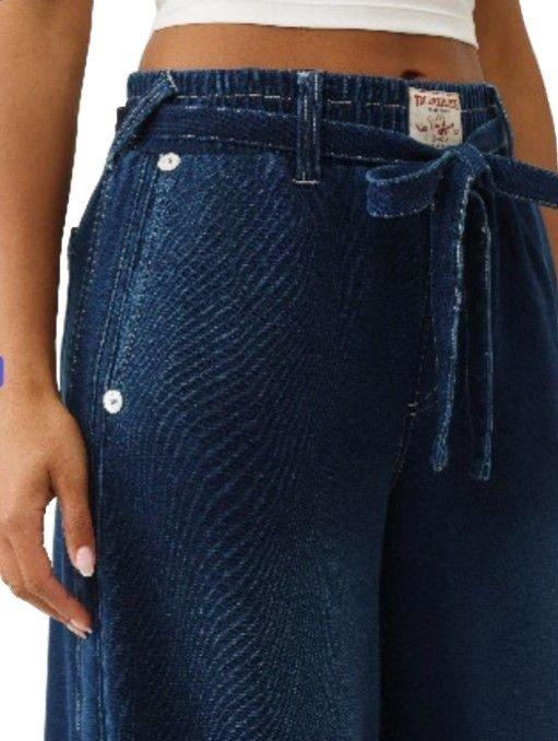 True Religion Women's Washed Indigo Barrel Pants - DENIM Thumbnail View 6