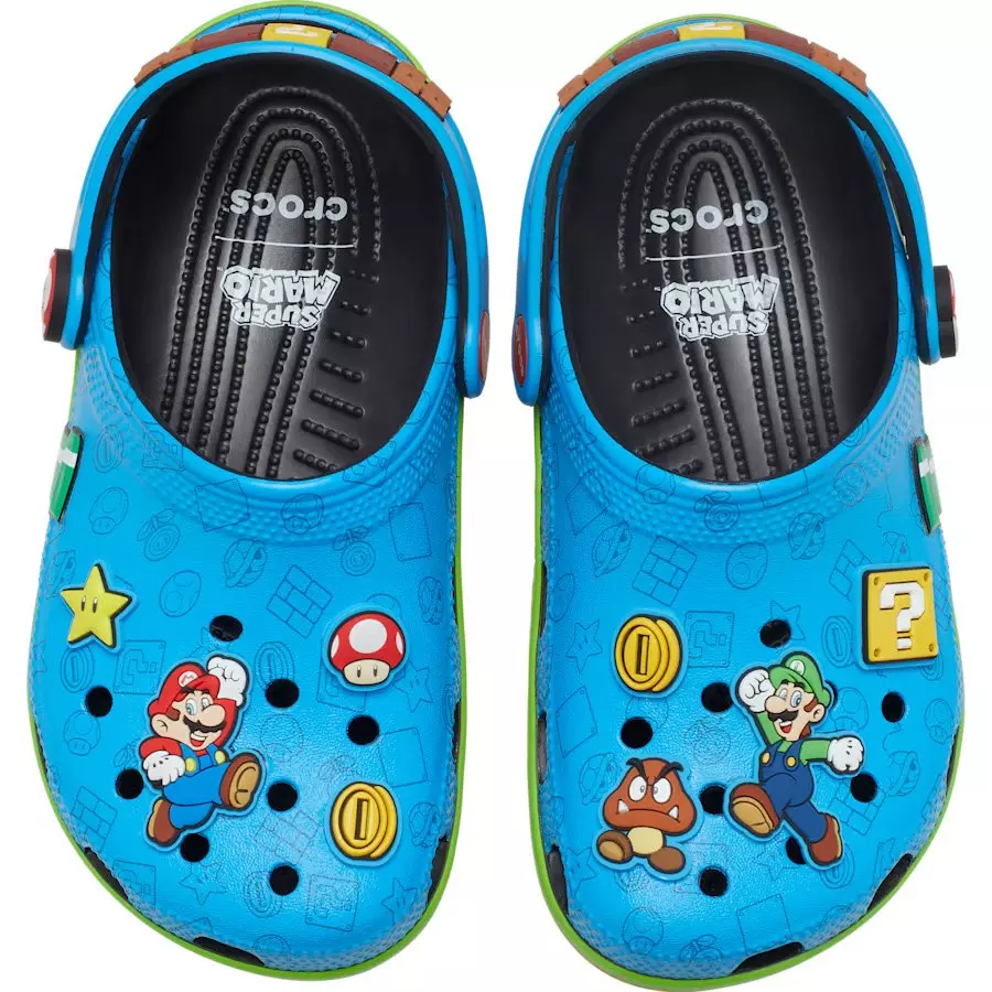 Crocs x Super Mario Classic Grade School Kids' Clog - BLUE