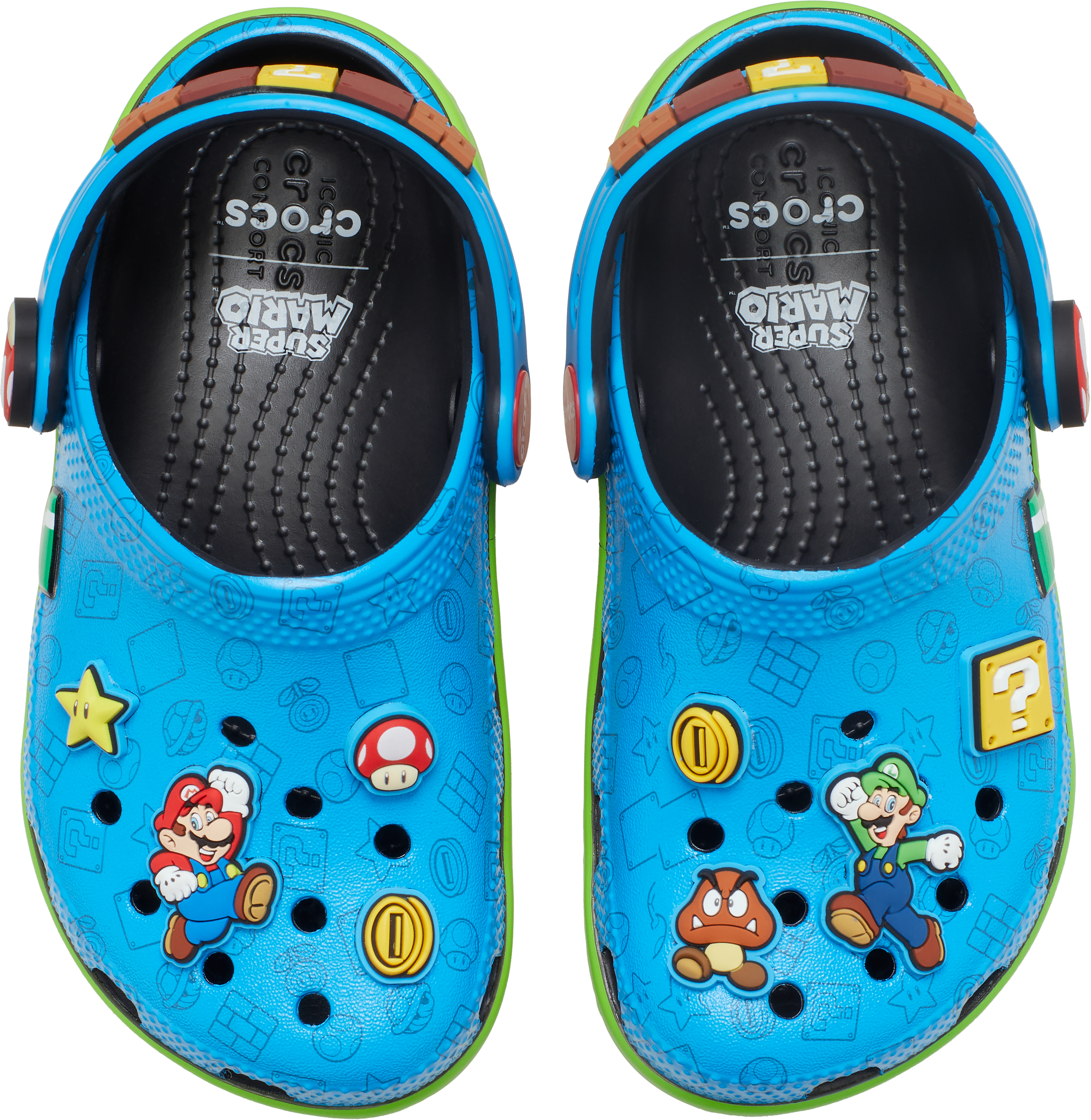 Crocs x Super Mario Classic Toddler Kids' Clog - BLUE Thumbnail View 5