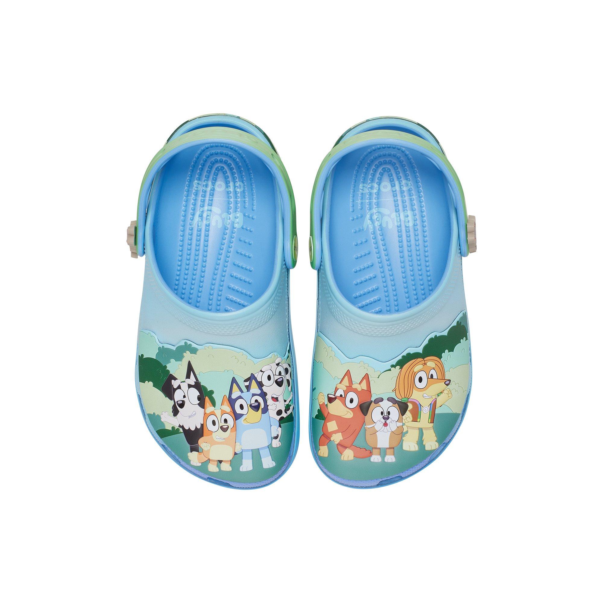 Crocs Bluey Best Buddies Toddler Kids' Classic Clog - BLUE/GREEN Thumbnail View 7