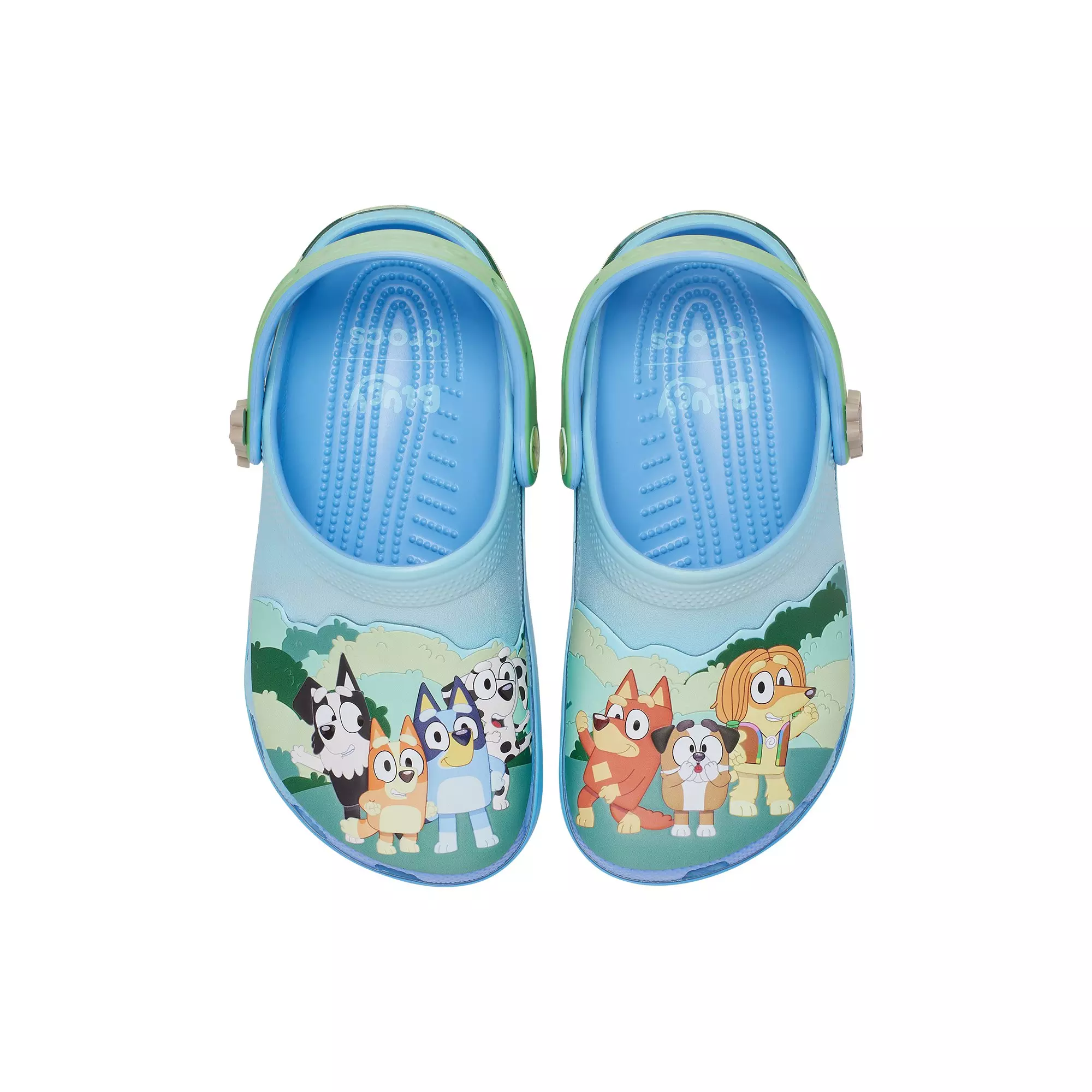 Crocs Bluey Best Buddies Toddler Kids' Classic Clog - BLUE/GREEN