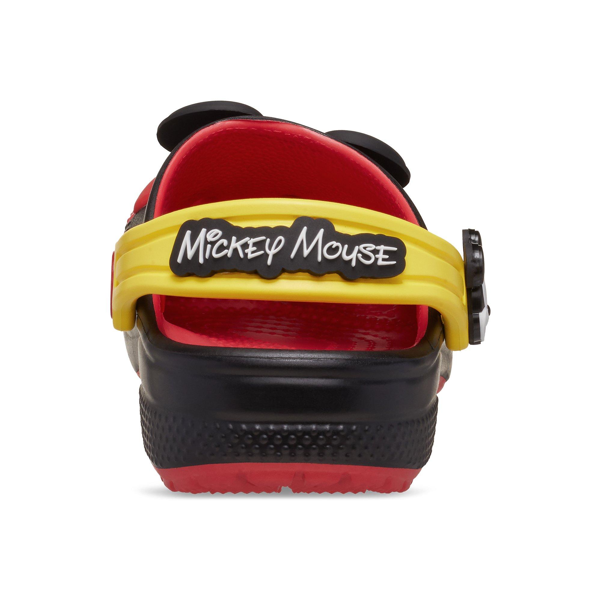 Crocs x Disney Mickey Mouse Grade School Kids' Clog - BLACK/RED/YELLOW Thumbnail View 6