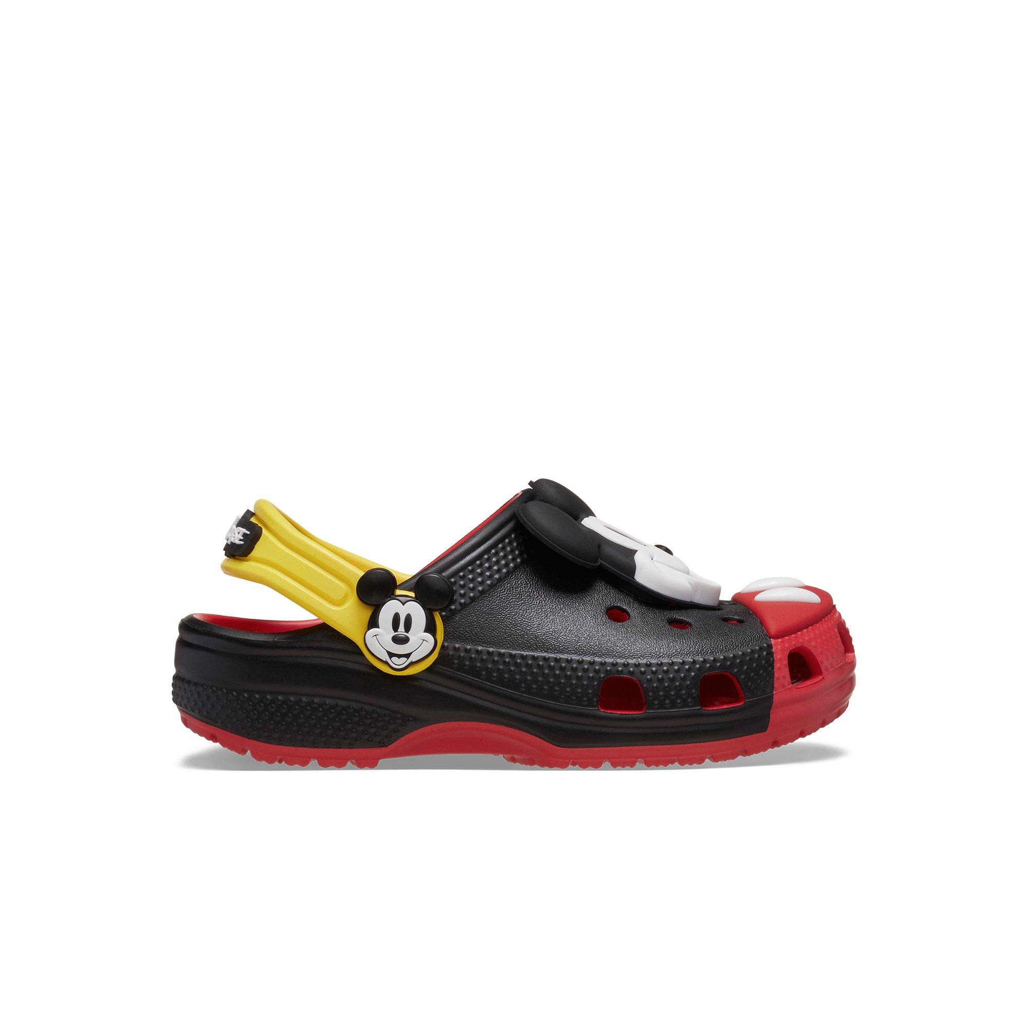 Crocs x Disney Mickey Mouse Grade School Kids' Clog - BLACK/RED/YELLOW Thumbnail View 2