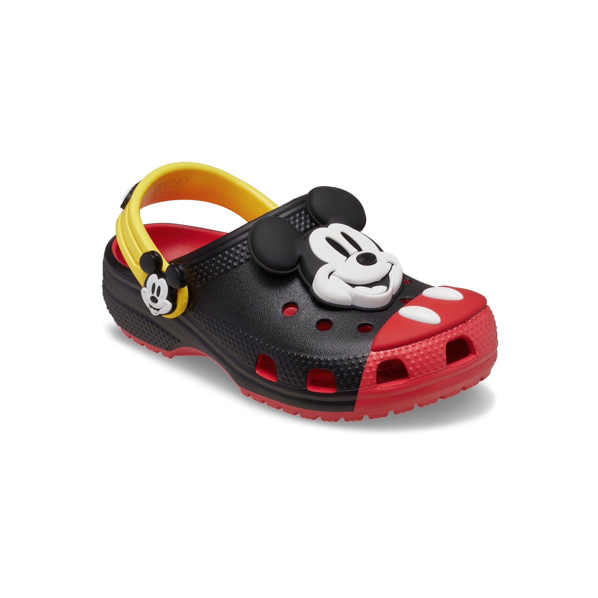 Crocs x Disney Mickey Mouse Grade School Kids' Clog - BLACK/RED/YELLOW Thumbnail View 3