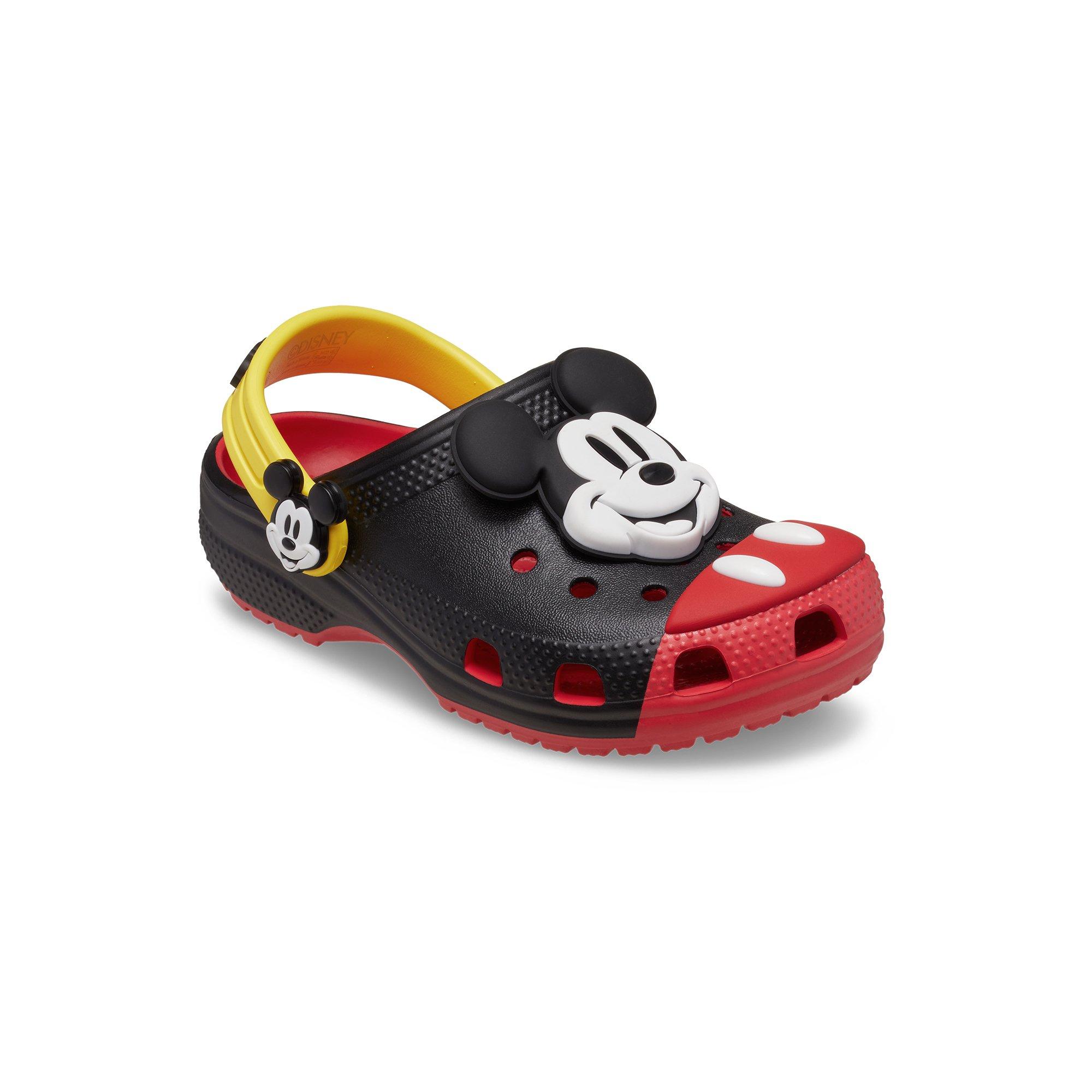 Crocs x Disney Mickey Mouse Preschool Kids' Clog - BLACK/RED/YELLOW Thumbnail View 3