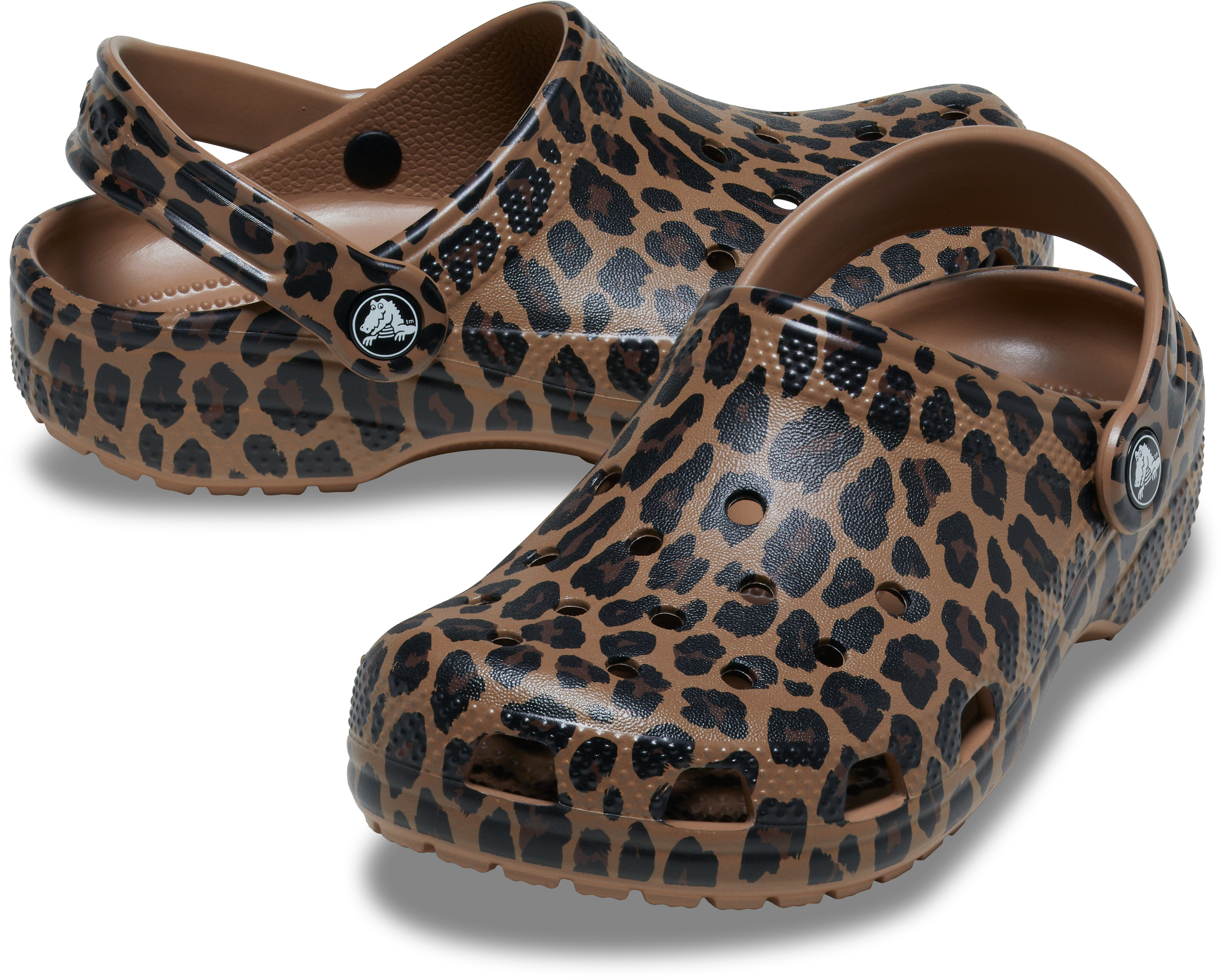Crocs Classic "Leopard" Toddler Girls' Clog - BROWN Thumbnail View 5