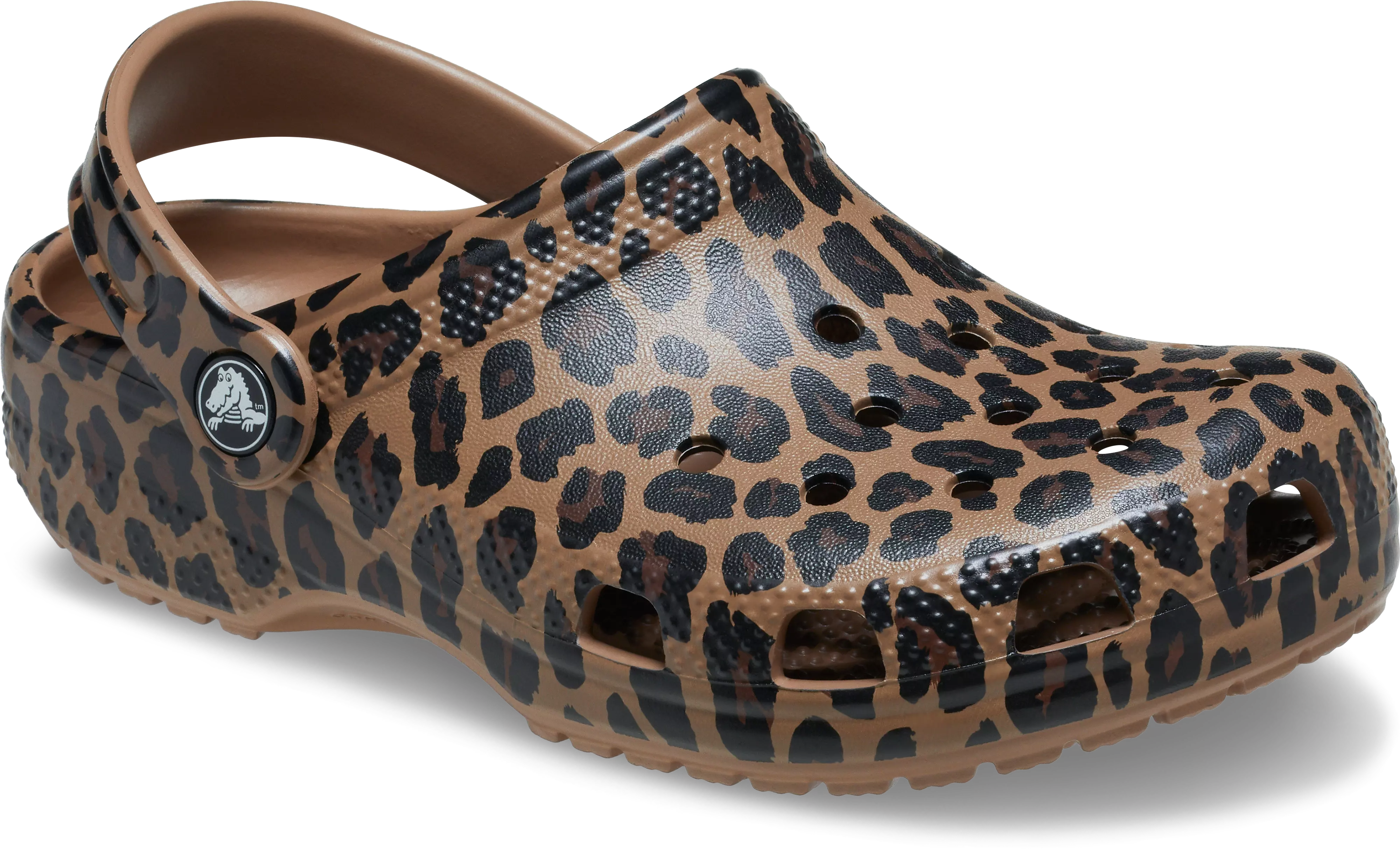 Crocs Classic "Leopard" Toddler Girls' Clog - BROWN