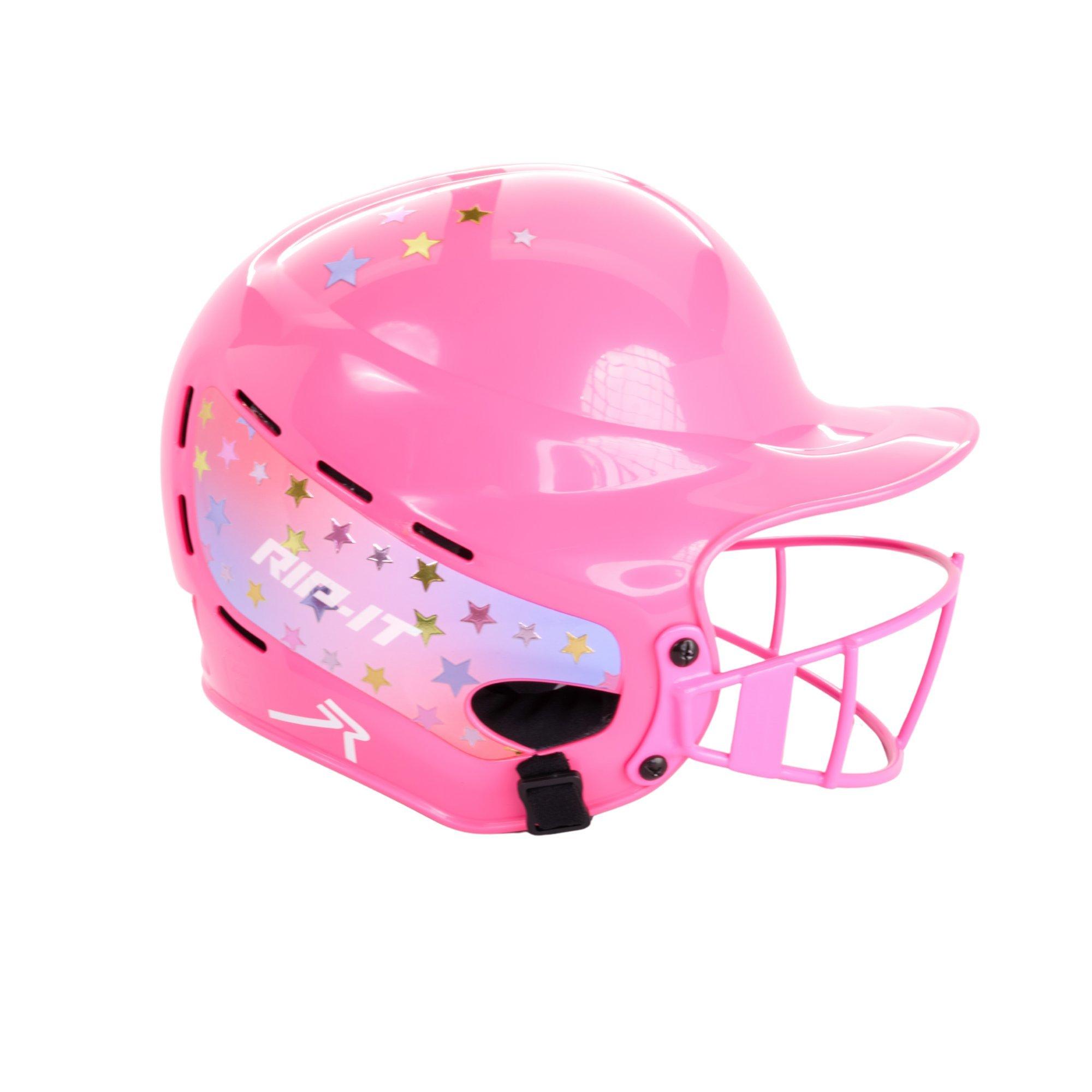 RIP-IT Girls' Play Ball Starlight Softball Batting Helmet - Pink - PINK Thumbnail View 1