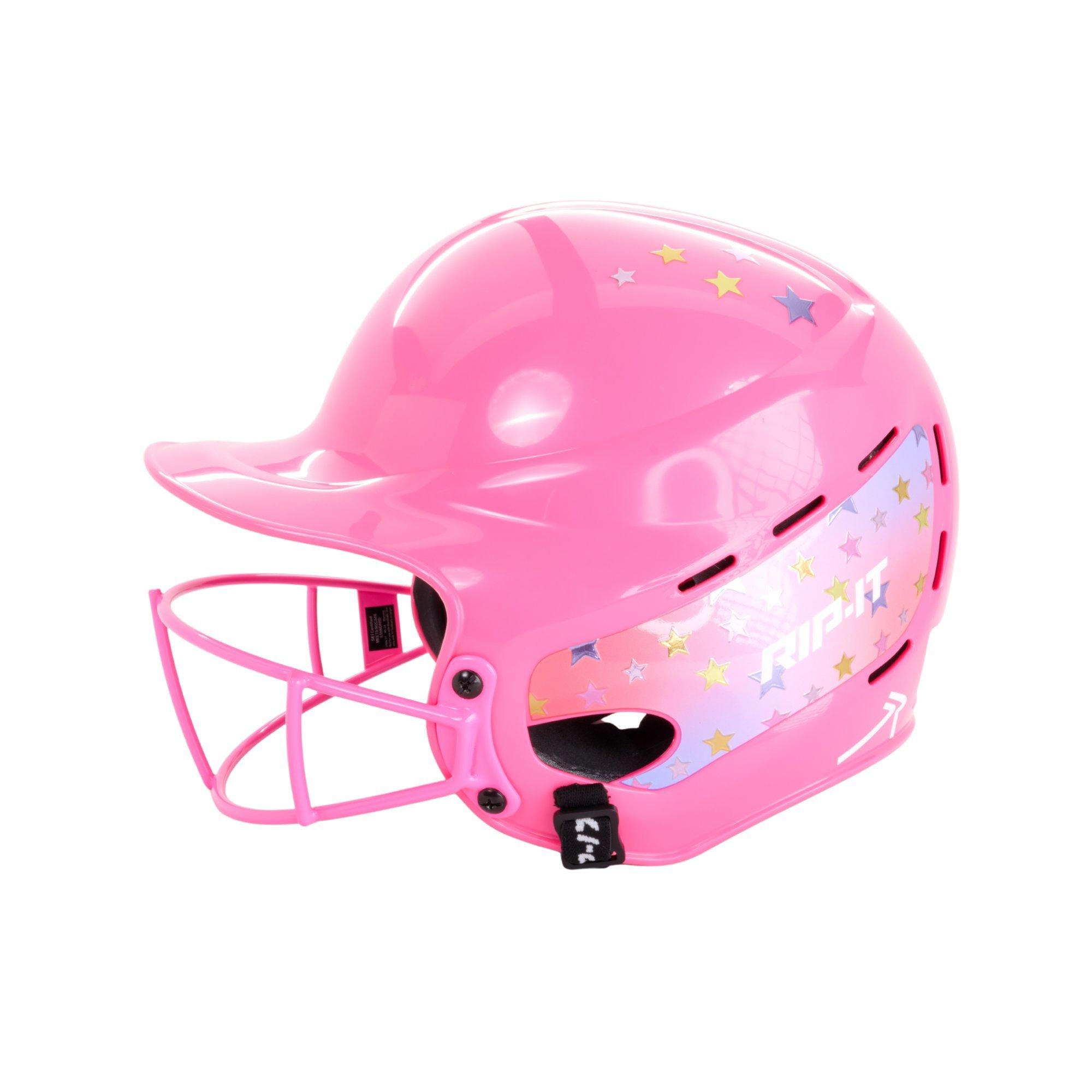 RIP-IT Girls' Play Ball Starlight Softball Batting Helmet - Pink - PINK Thumbnail View 2