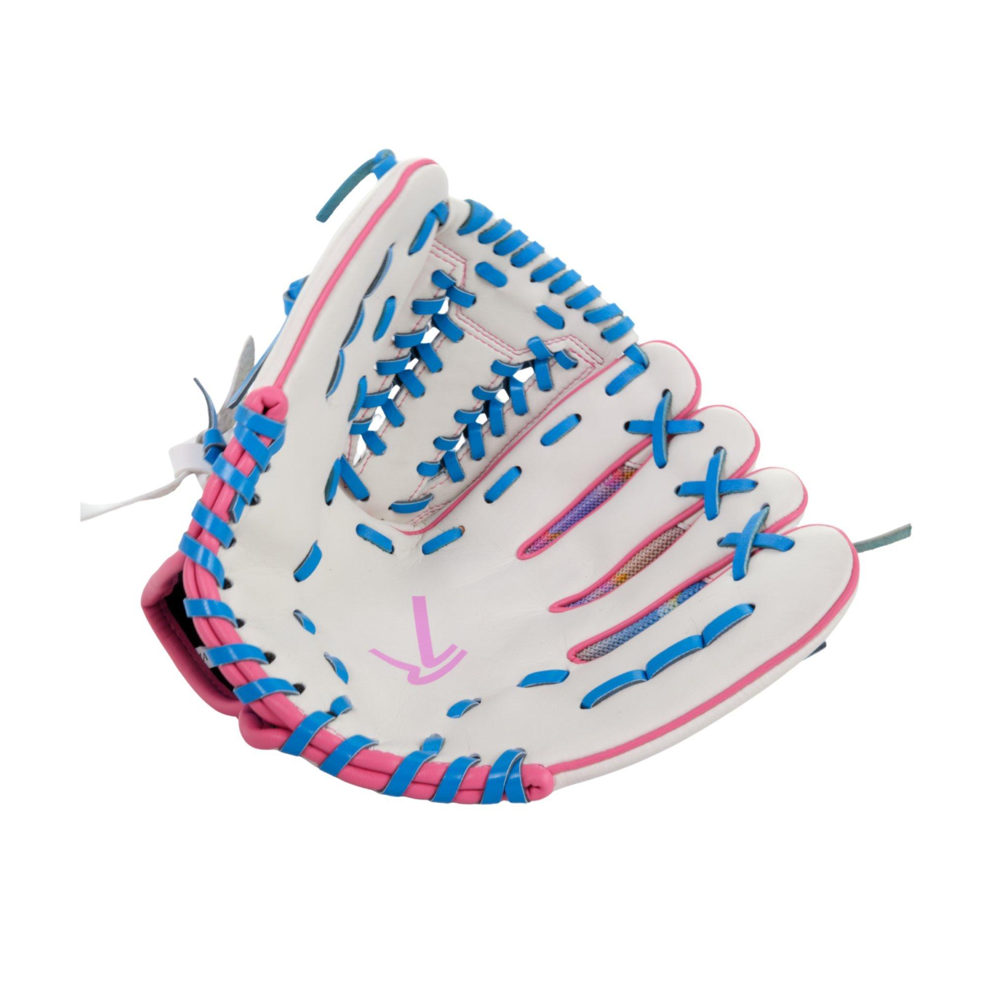 RIP-IT Girls' Play Ball Starlight 11" Softball Fielders Glove - WHITE/MULTI Thumbnail View 3