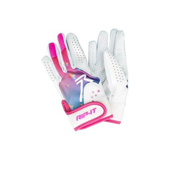 RIP-IT Play Ball Starlight Girls' Softball Batting Gloves