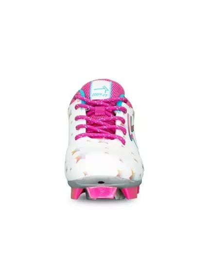 RIP-IT Starlight "White/Multi" Preschool Girls' Softball Cleat - WHITE/MULTI