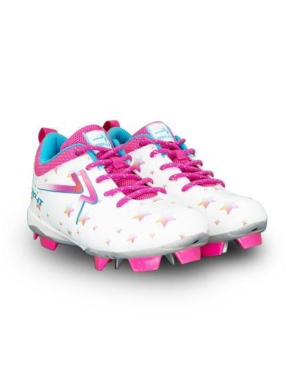 RIP-IT Starlight "White/Multi" Preschool Girls' Softball Cleat - WHITE/MULTI Thumbnail View 8