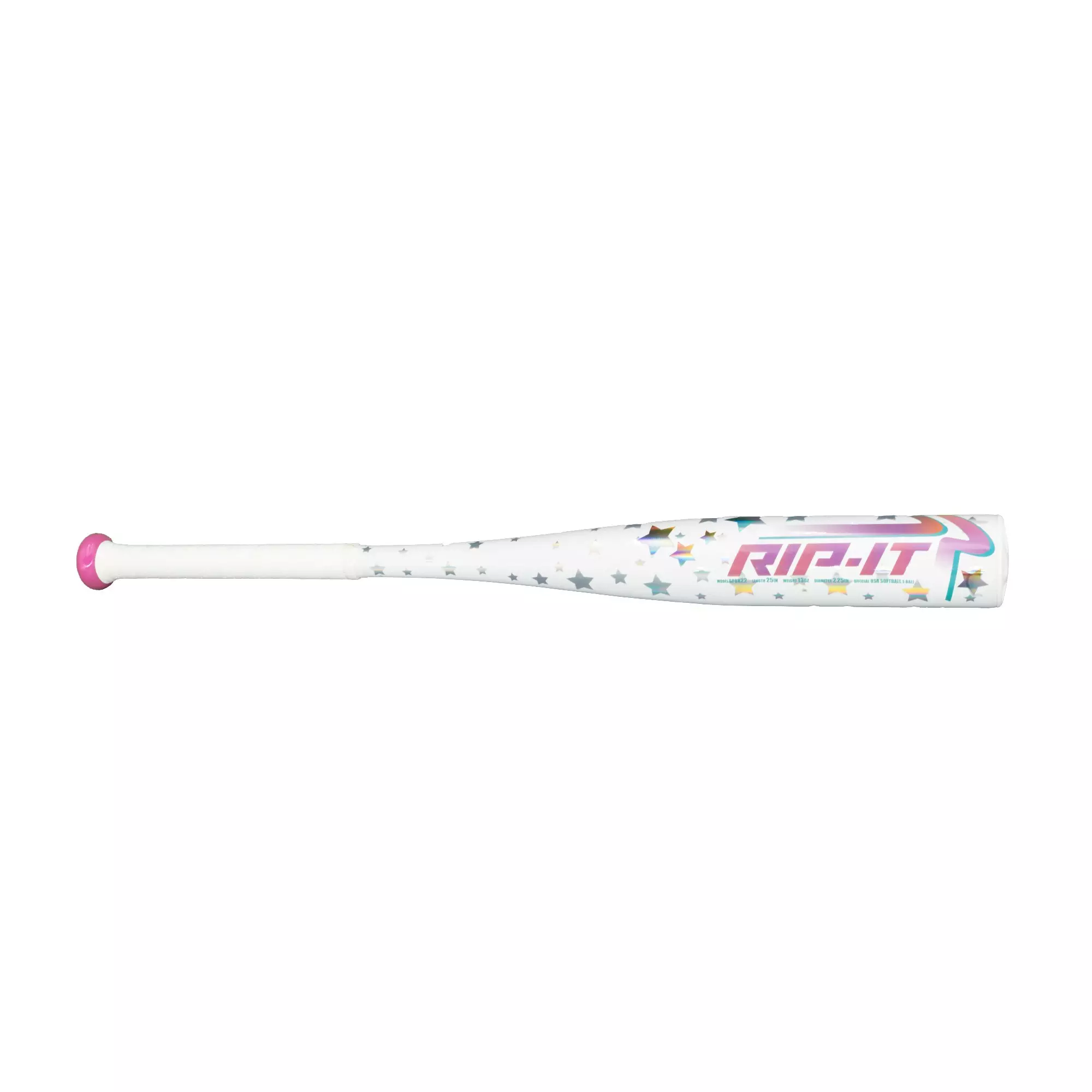 RIP-IT Girls' Starlight Spark T-Ball Softball Bat (-12) - WHITE/PINK