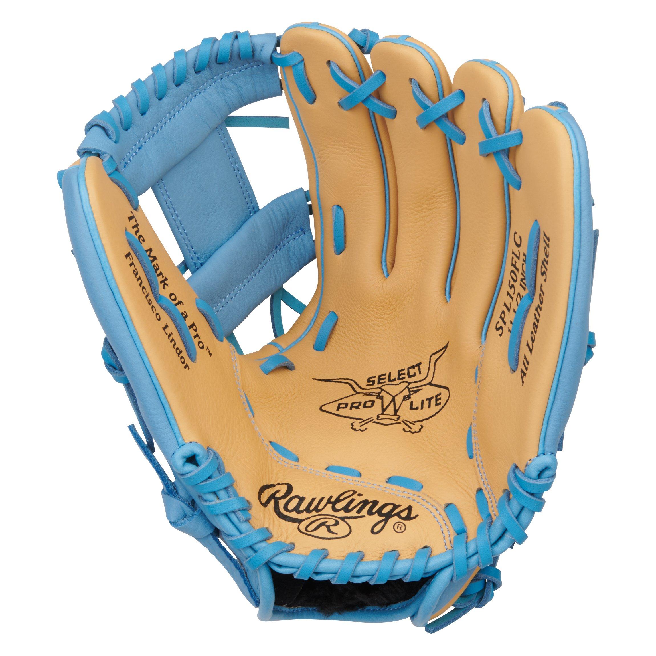 Rawlings Select Pro Lite Series Francisco Lindor Youth 11.5" Baseball Fielders Glove - LT BLUE/BEIGE Thumbnail View 2