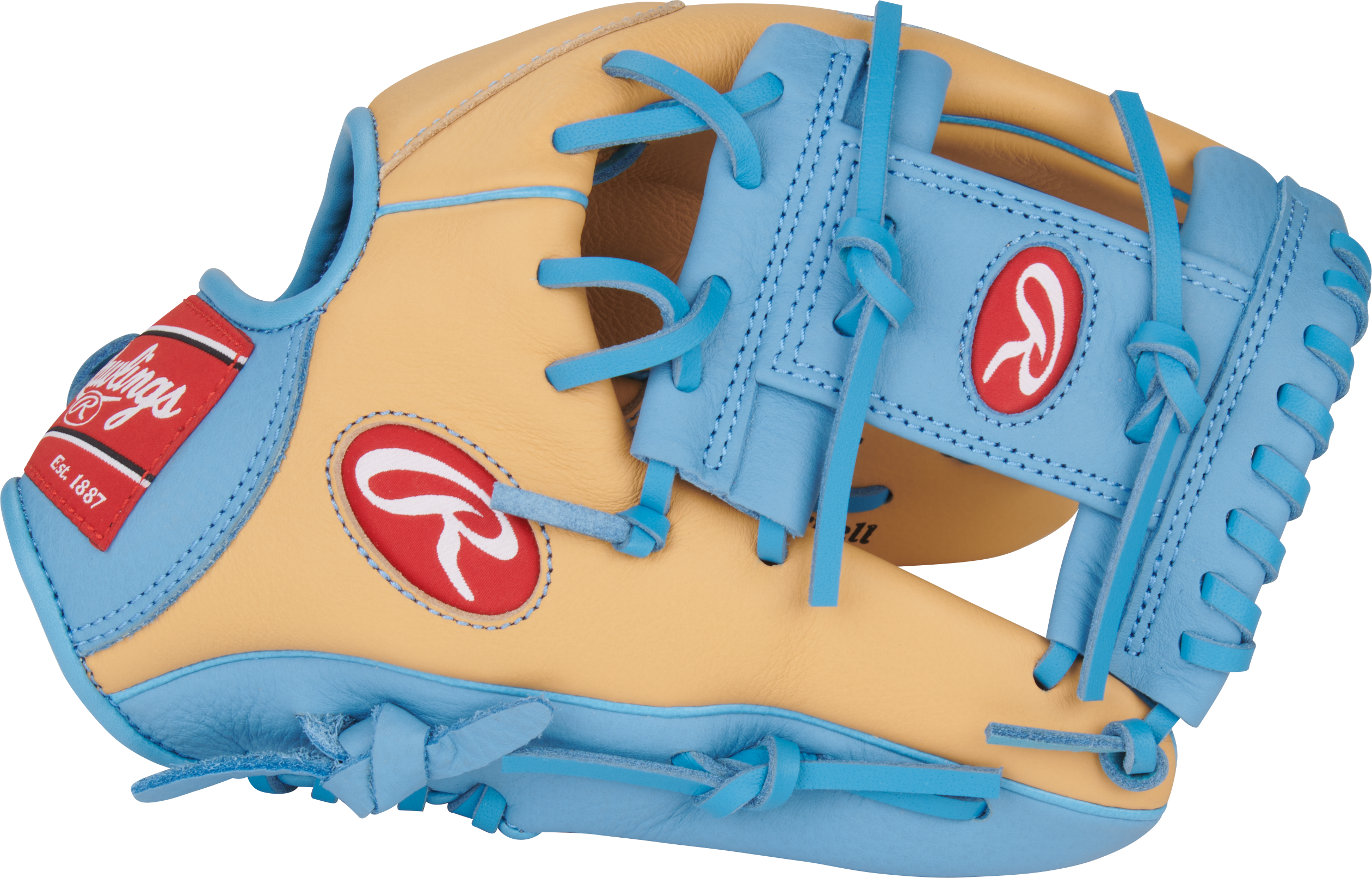 Rawlings Select Pro Lite Series Francisco Lindor Youth 11.5" Baseball Fielders Glove - LT BLUE/BEIGE Thumbnail View 4