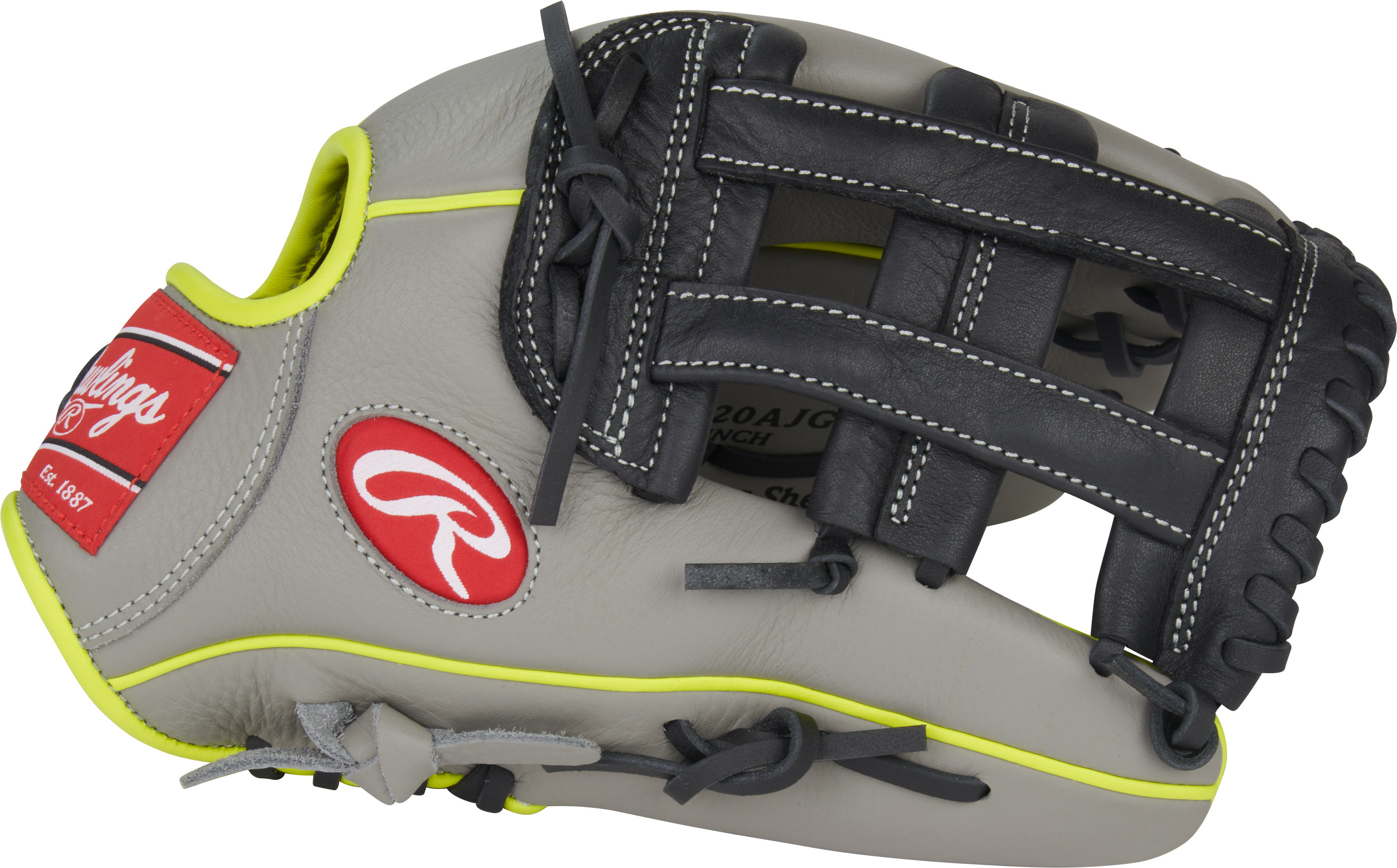 Rawlings Select Pro Lite Series Aaron Judge Youth 12" Baseball Fielders Glove - GREY/BLACK Thumbnail View 4