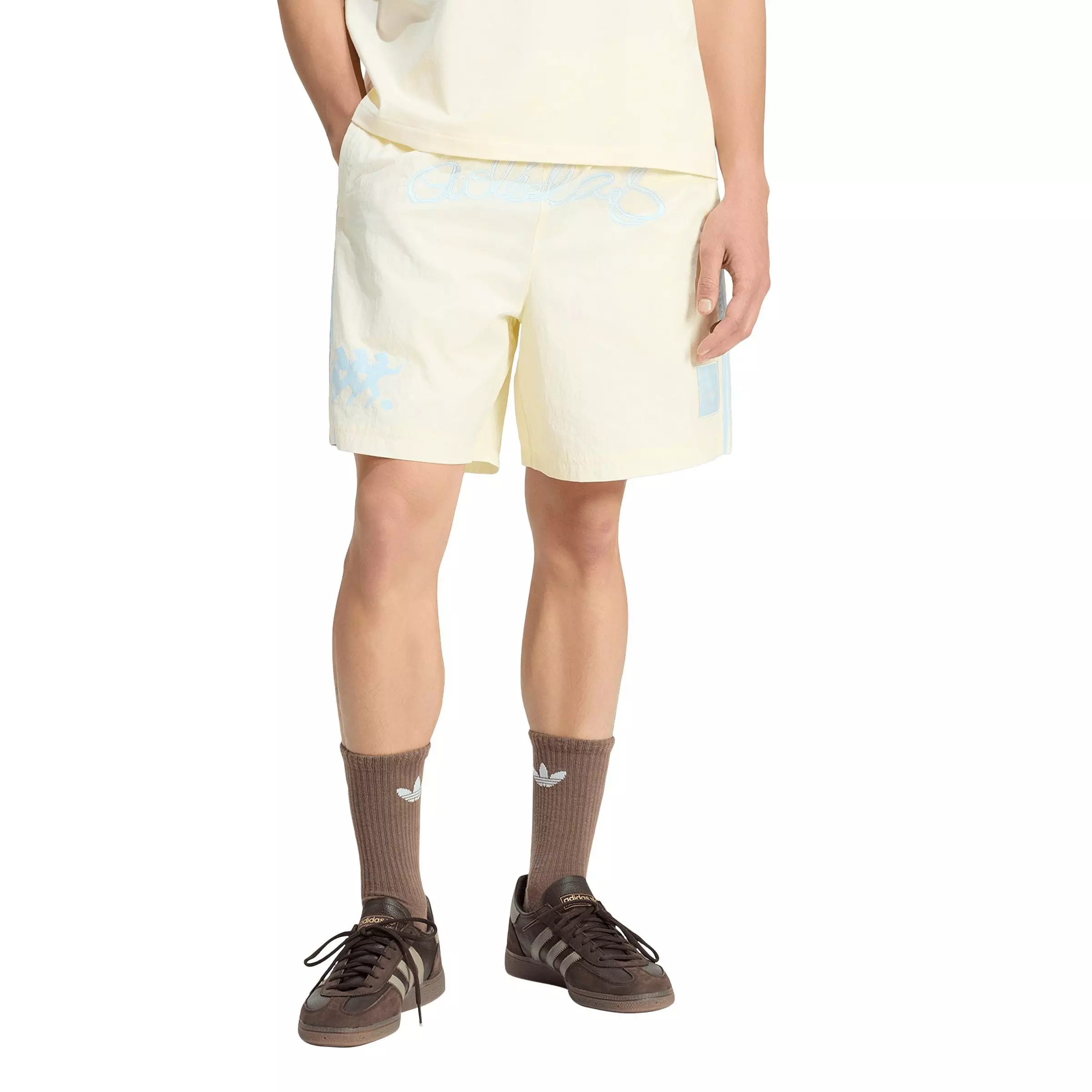 adidas Originals Men's One World Graphic Shorts - CREAM