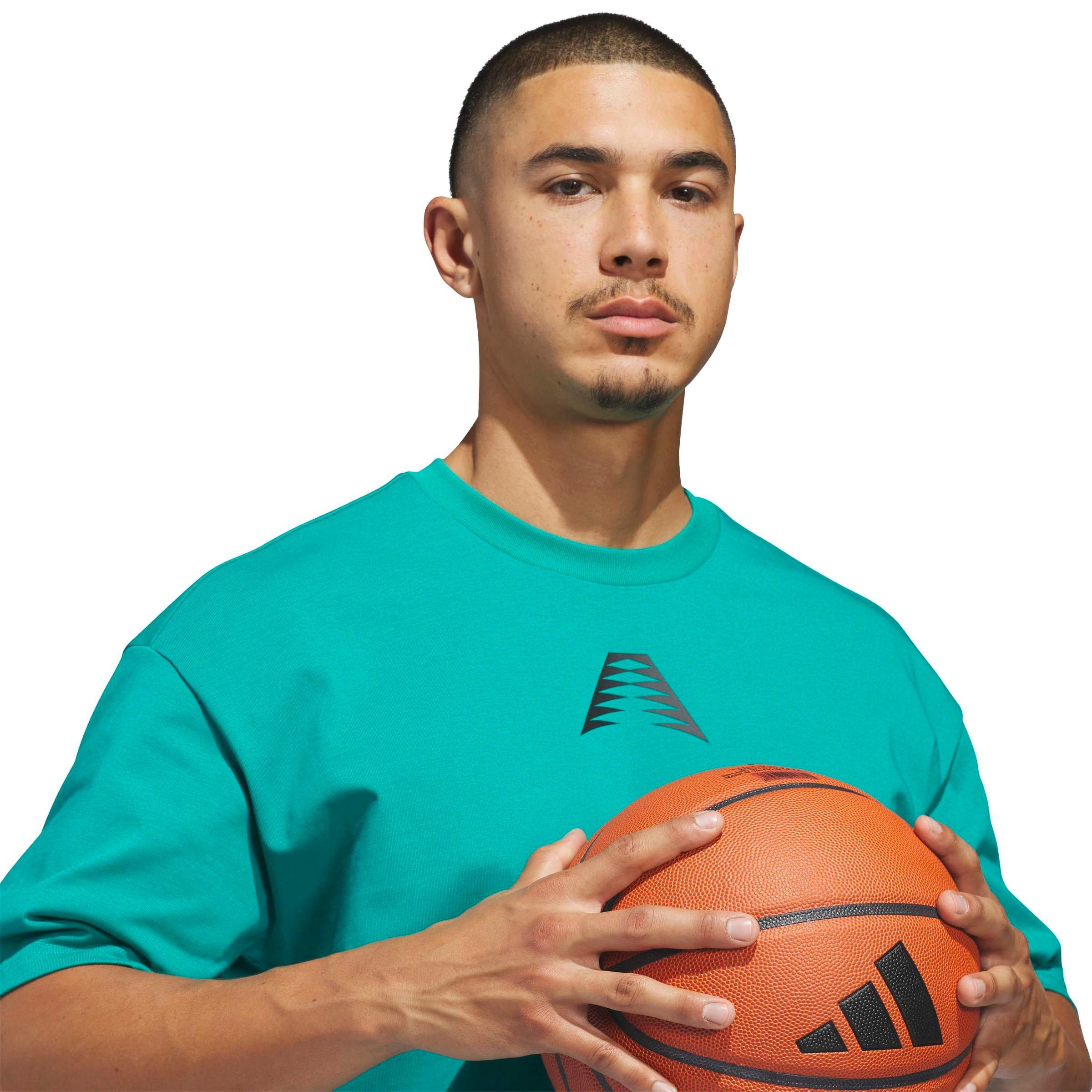 adidas Men's Anthony Edwards Believe That Tee - Green - GREEN Thumbnail View 3