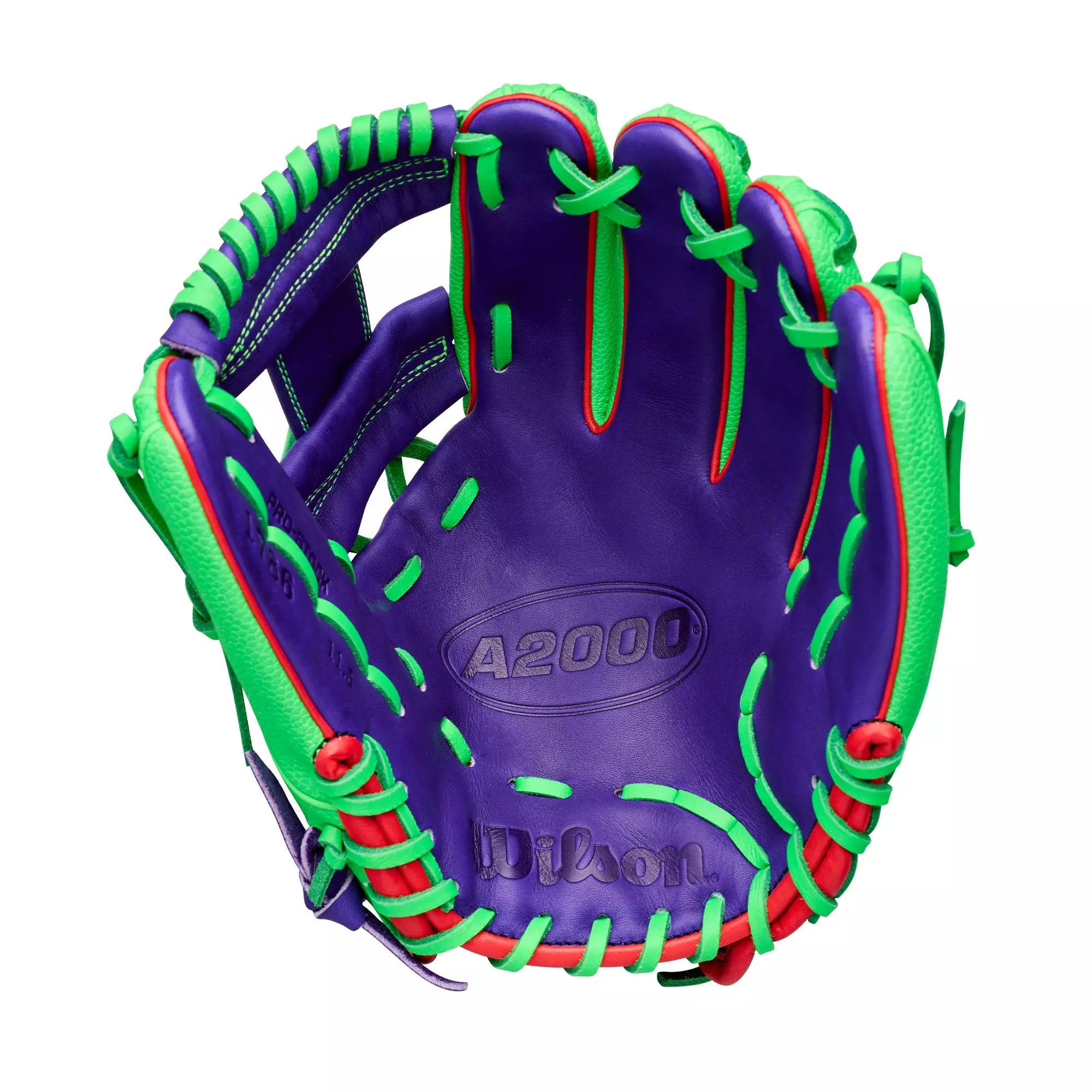 Wilson Big League Chew Swingin&rsquo; Sour Apple A2000 1786SS 11.5&rdquo; Infield Baseball Glove 2026 - GREEN/PURPLE