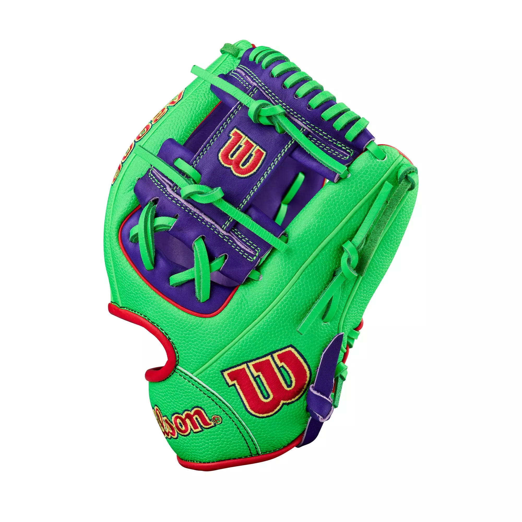 Wilson Big League Chew Swingin&rsquo; Sour Apple A2000 1786SS 11.5&rdquo; Infield Baseball Glove 2026 - GREEN/PURPLE