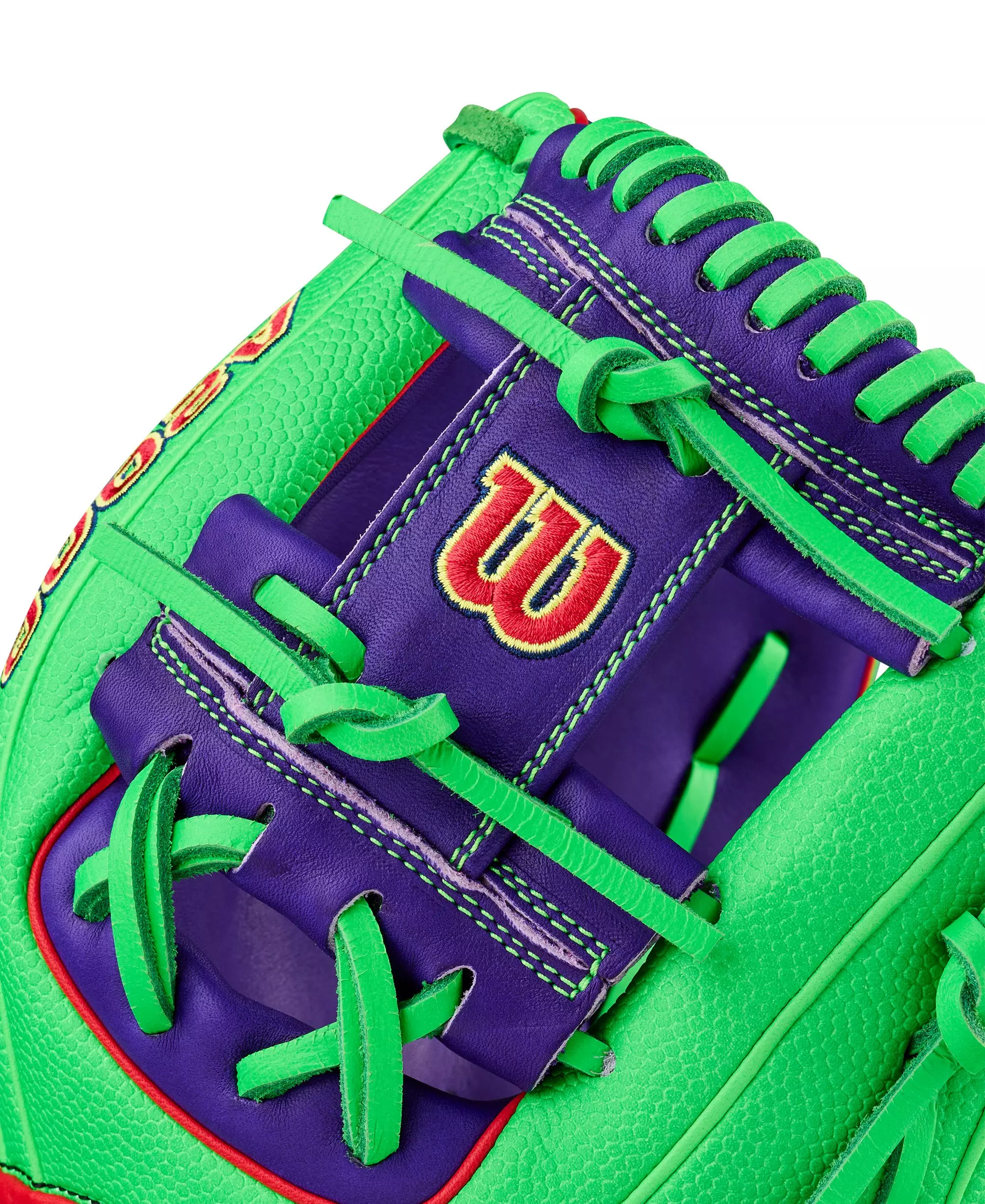 Wilson Big League Chew Swingin&rsquo; Sour Apple A2000 1786SS 11.5&rdquo; Infield Baseball Glove 2026 - GREEN/PURPLE