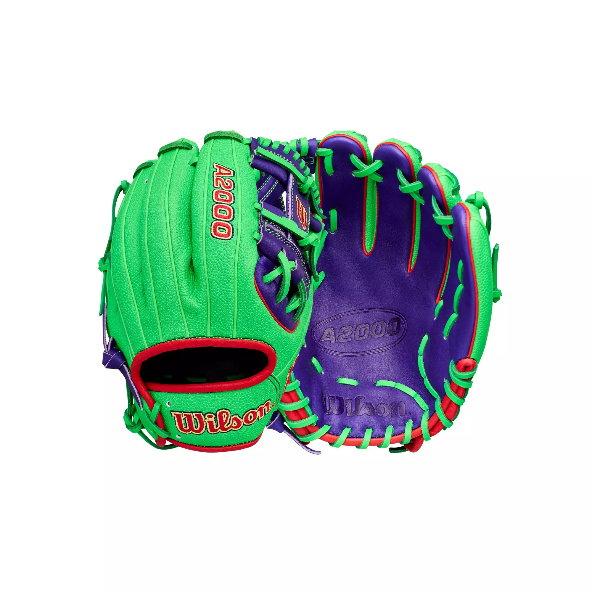 Wilson Big League Chew Swingin&rsquo; Sour Apple A2000 1786SS 11.5&rdquo; Infield Baseball Glove 2026 - GREEN/PURPLE