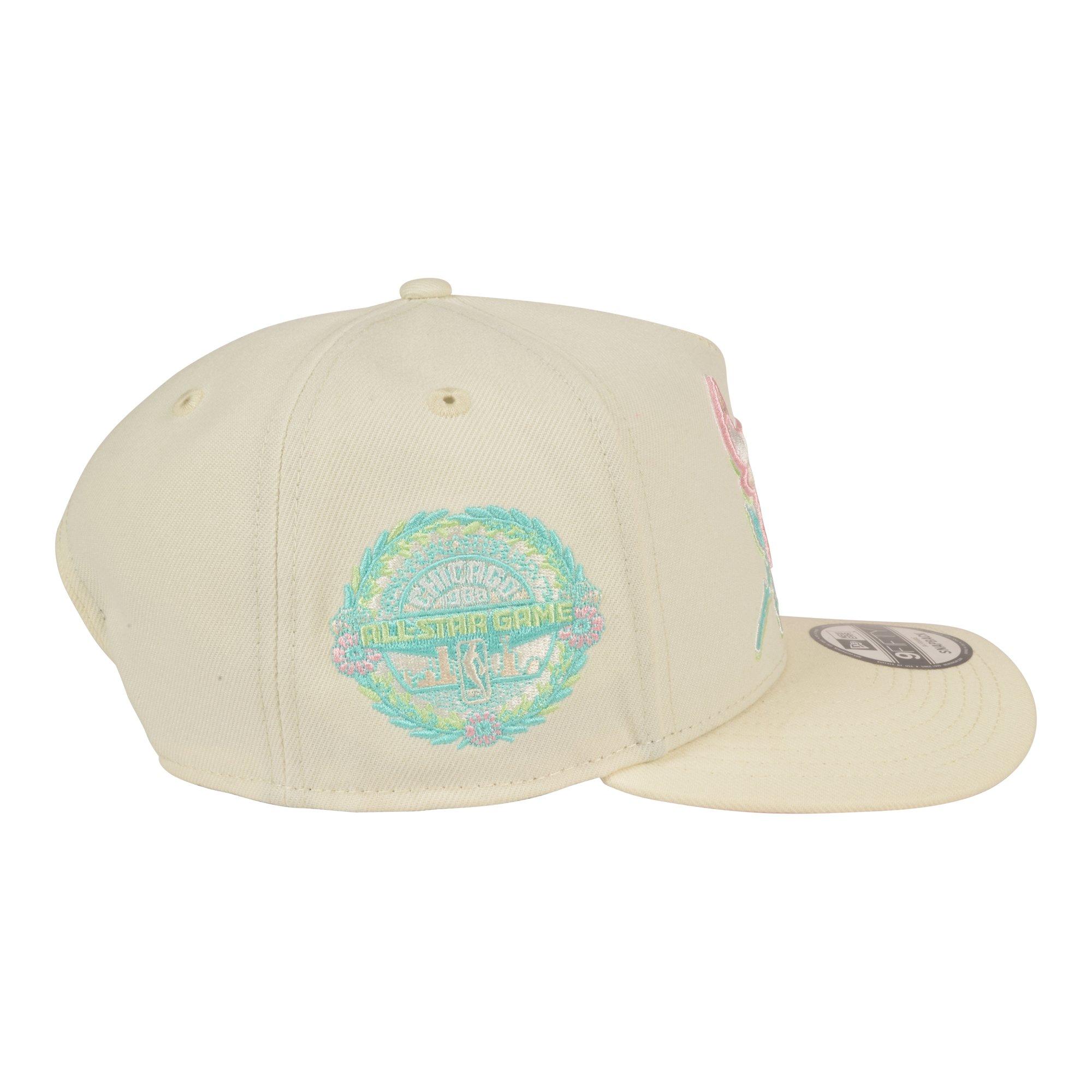New Era Chicago Bulls 9FIFTY A-Frame Snapback Hat-Cream/Pink/Green - CREAM Thumbnail View 3