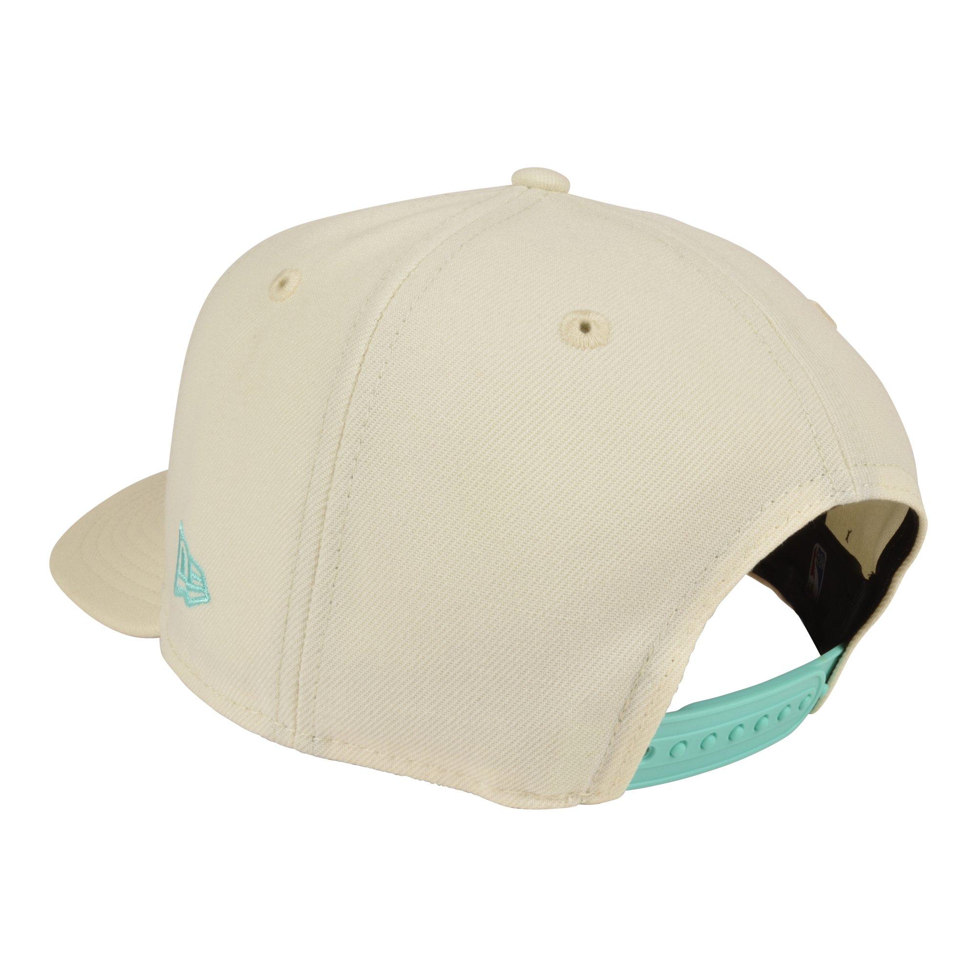 New Era Chicago Bulls 9FIFTY A-Frame Snapback Hat - Cream/Pink/Green - CREAM Thumbnail View 4