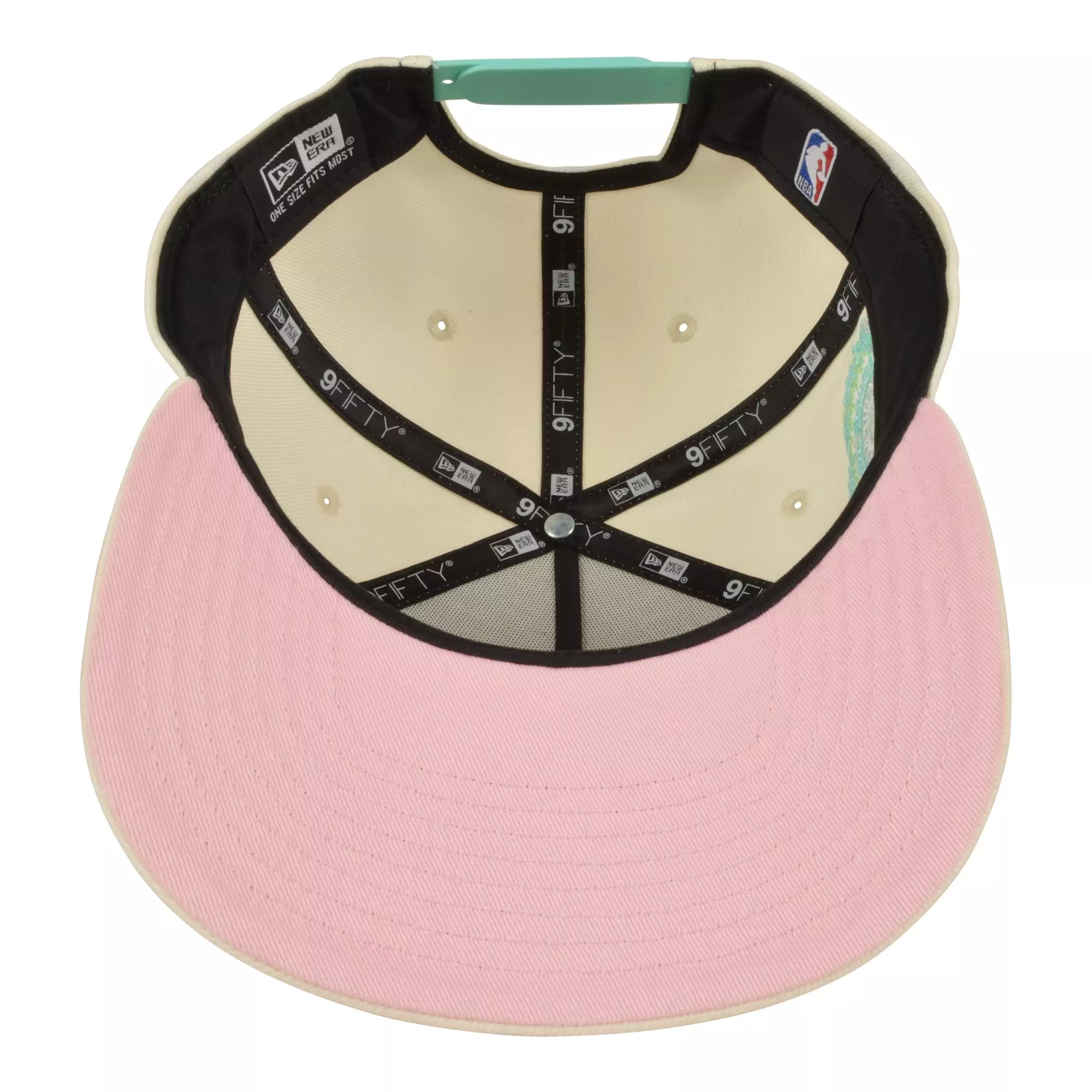 New Era Chicago Bulls 9FIFTY A-Frame Snapback Hat - Cream/Pink/Green - CREAM