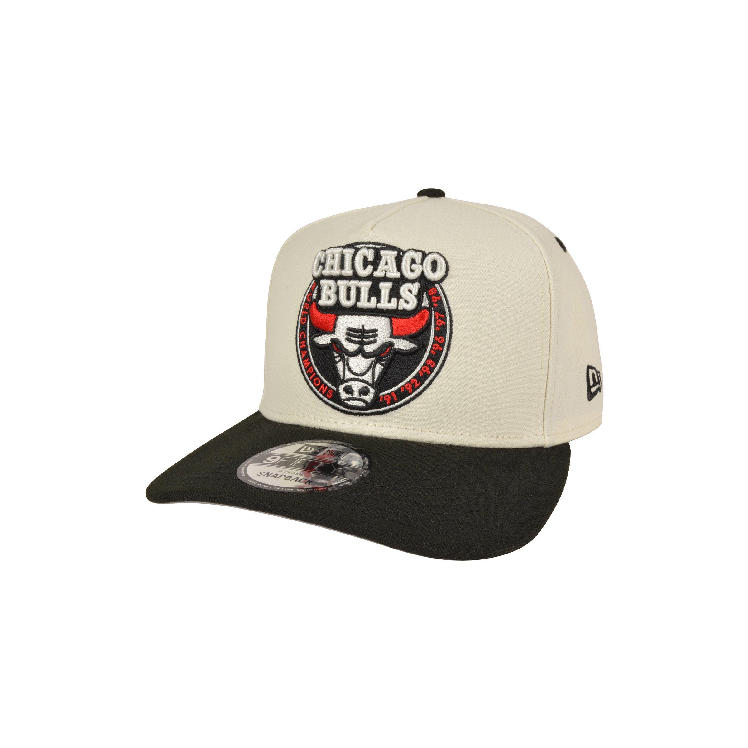 New Era Chicago Bulls 9FIFTY A-Frame Snapback Hat-Cream/Black - CREAM Thumbnail View 1