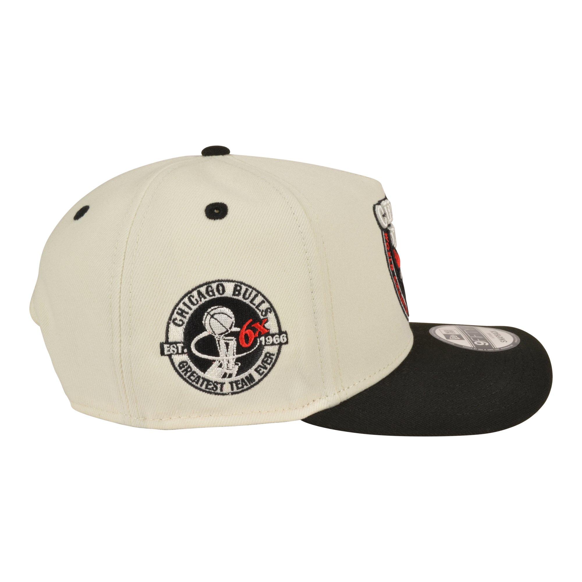 New Era Chicago Bulls 9FIFTY A-Frame Snapback Hat-Cream/Black - CREAM Thumbnail View 3