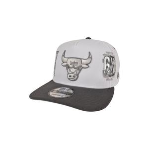 New Era Chicago Bulls 9FIFTY A-Frame Snapback Hat-White/Grey
