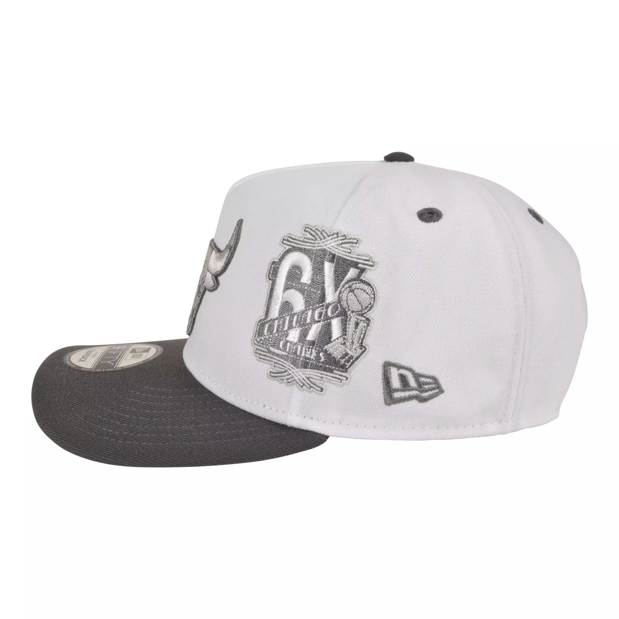 New Era Chicago Bulls 9FIFTY A-Frame Snapback Hat-White/Grey - WHITE/GREY