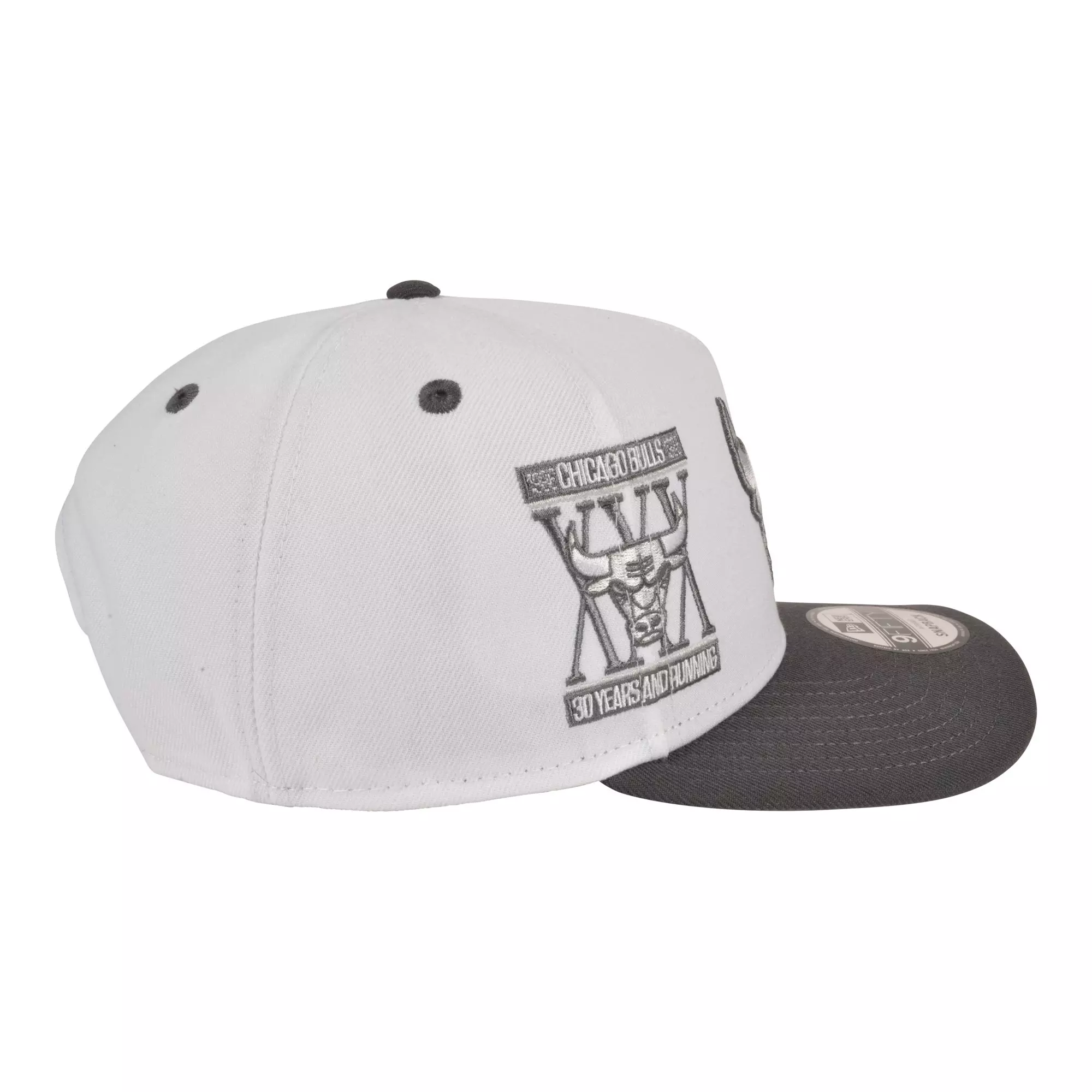 New Era Chicago Bulls 9FIFTY A-Frame Snapback Hat-White/Grey - WHITE/GREY