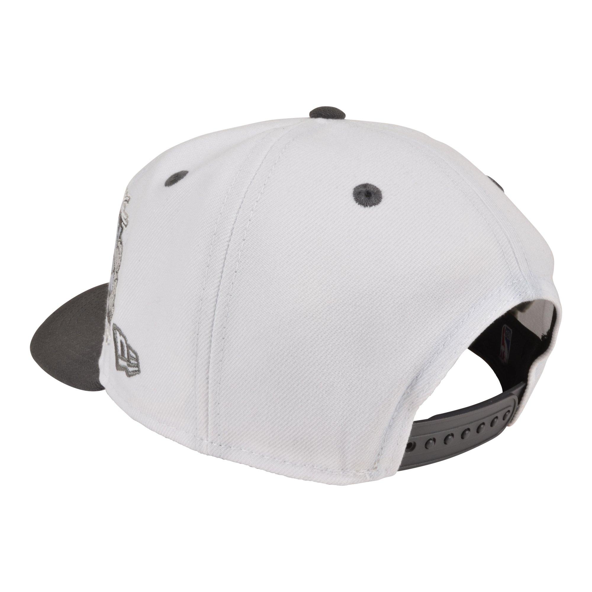 New Era Chicago Bulls 9FIFTY A-Frame Snapback Hat - White/Grey - WHITE/GREY Thumbnail View 5