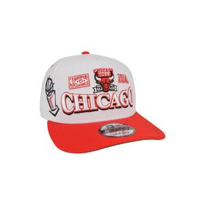 New Era Chicago Bulls 9FIFTY A-Frame Snapback Hat-White/Red