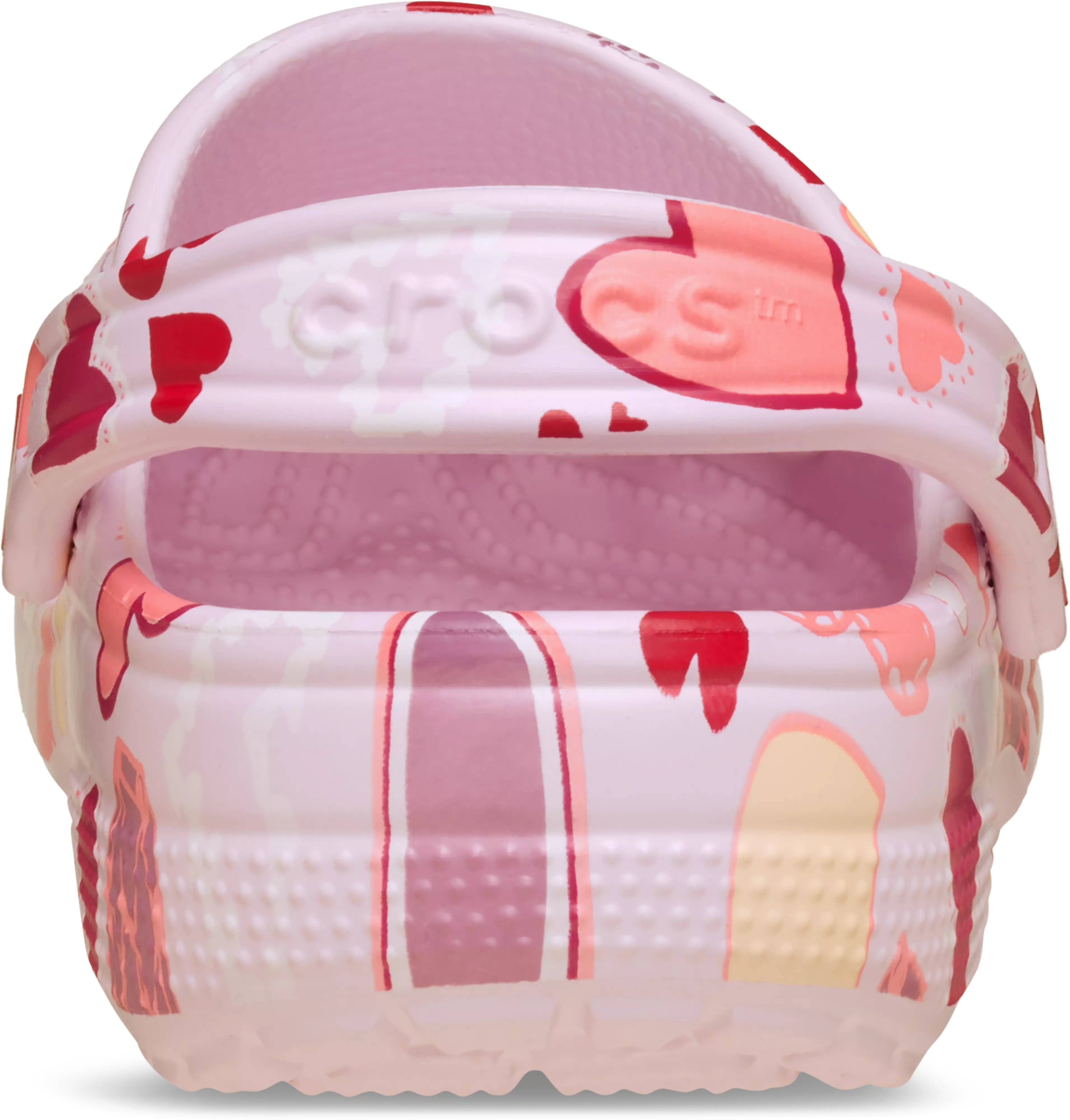 Crocs Classic "Pink Hearts" Preschool Girls' Clog - PINK
