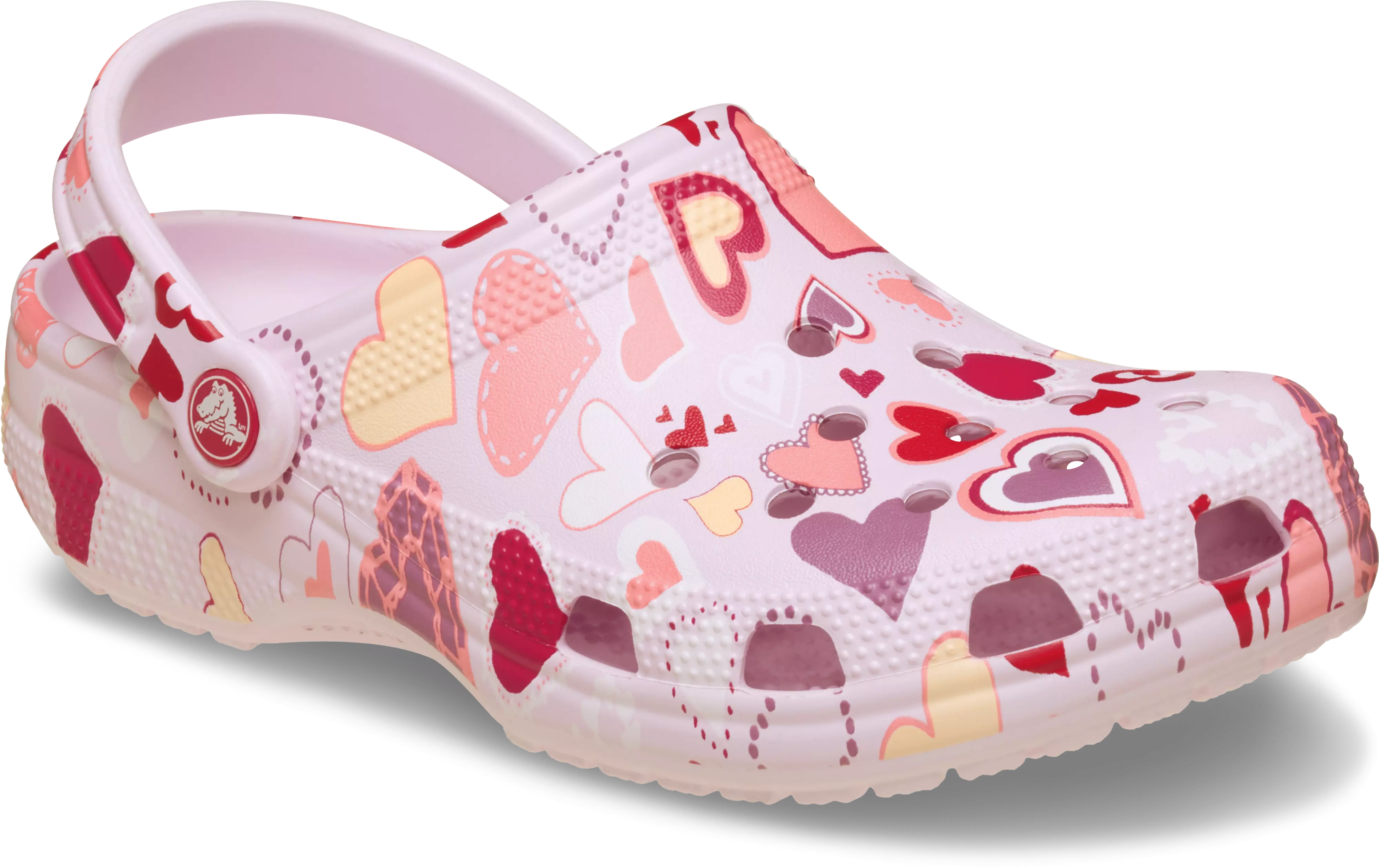 Crocs Classic "Pink Hearts" Preschool Girls' Clog - PINK