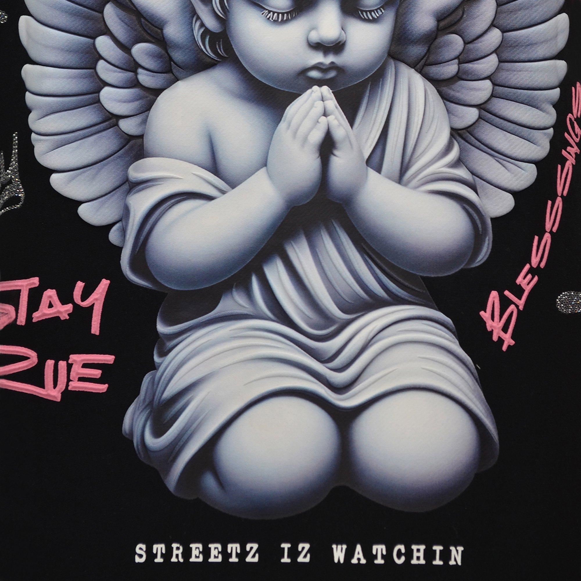 Streetz Iz Watchin Men's Pray For Better Days Tee - Black - BLACK Thumbnail View 4