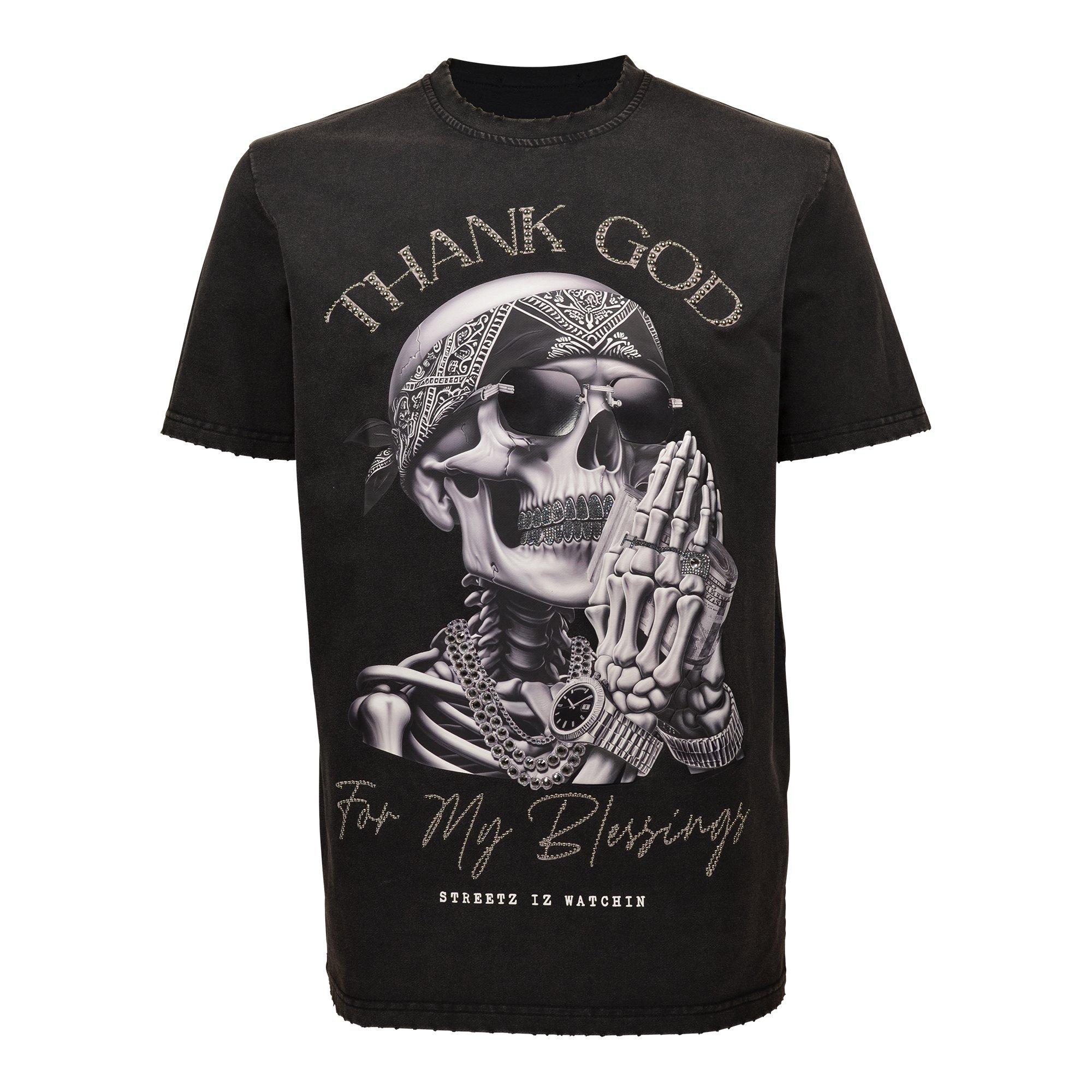 Thank God For My Blessings Tee - Men's Black | Hibbett
