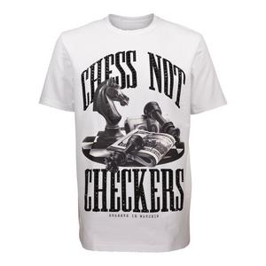 Streetz Iz Watchin Men's Chess Not Checkers Tee - White