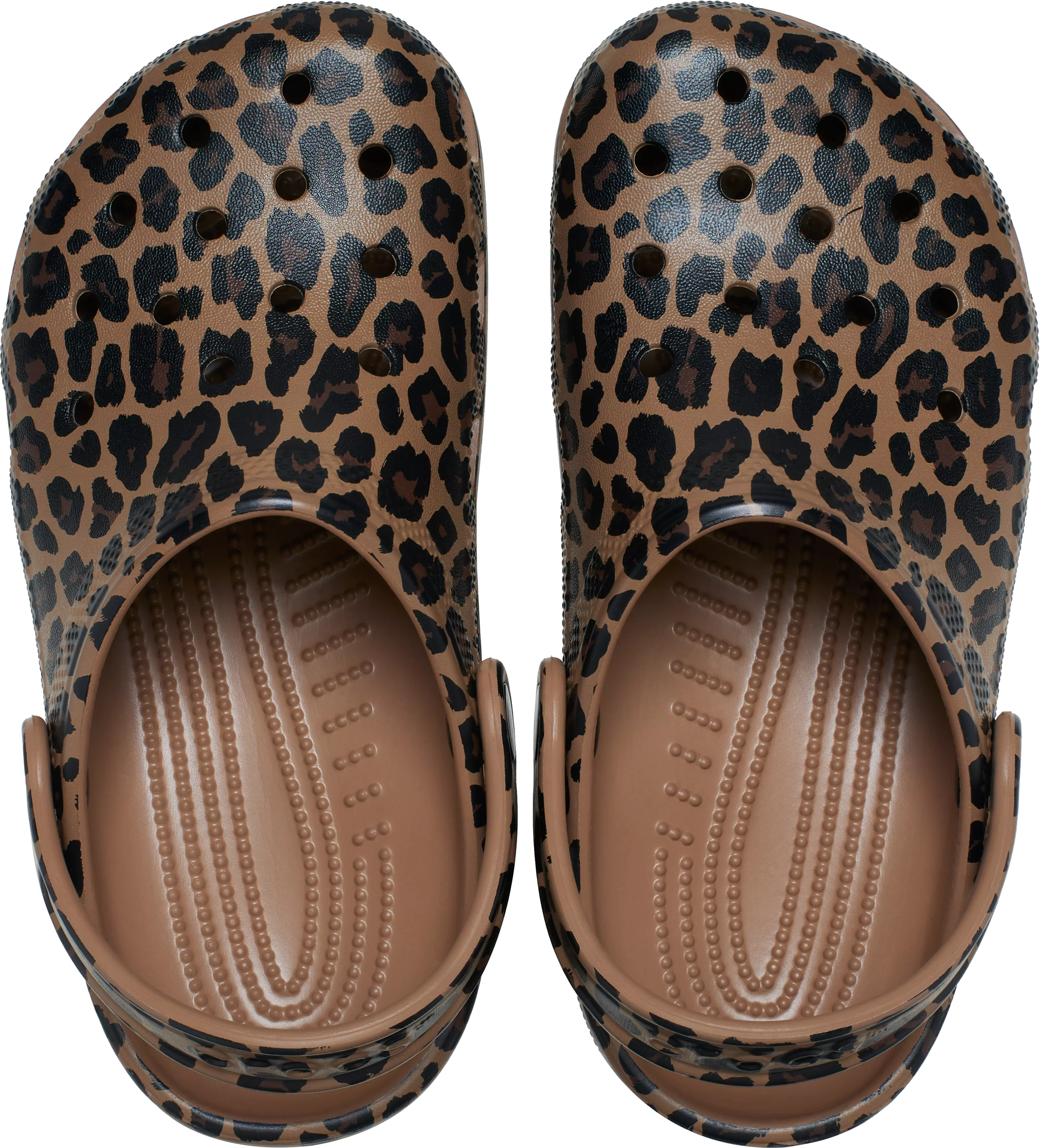 Crocs Classic "Leopard Print" Preschool Girls' Clog - BROWN